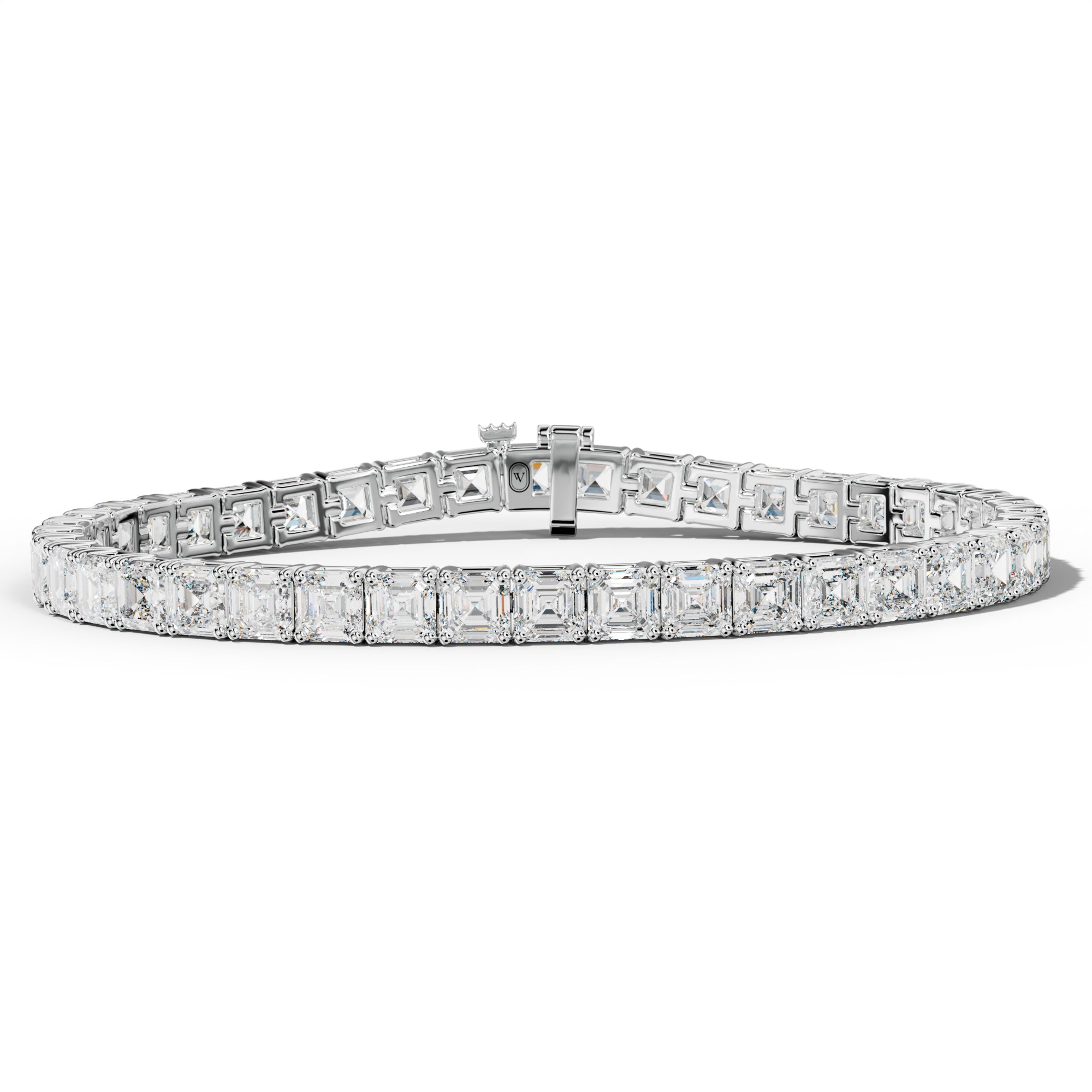 16.0 Carat Asscher Diamond Tennis Bracelet