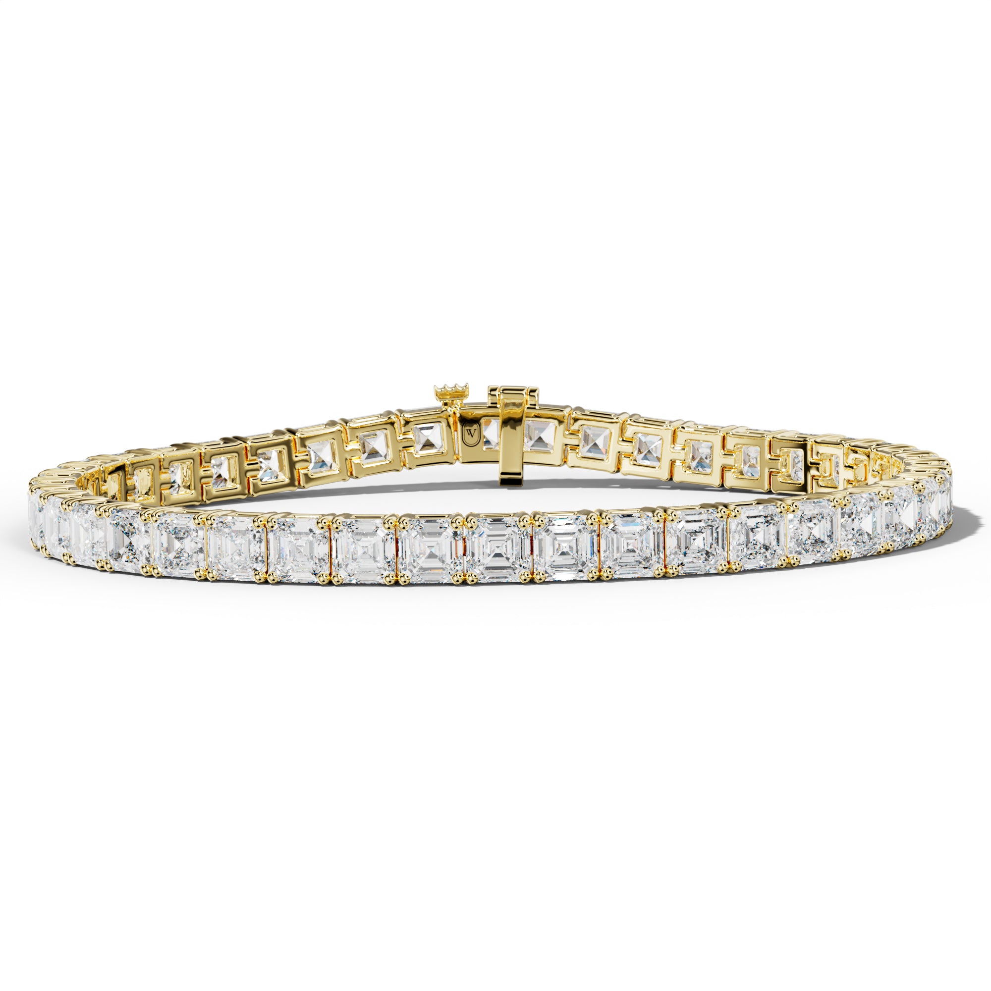16.0 Carat Asscher Diamond Tennis Bracelet