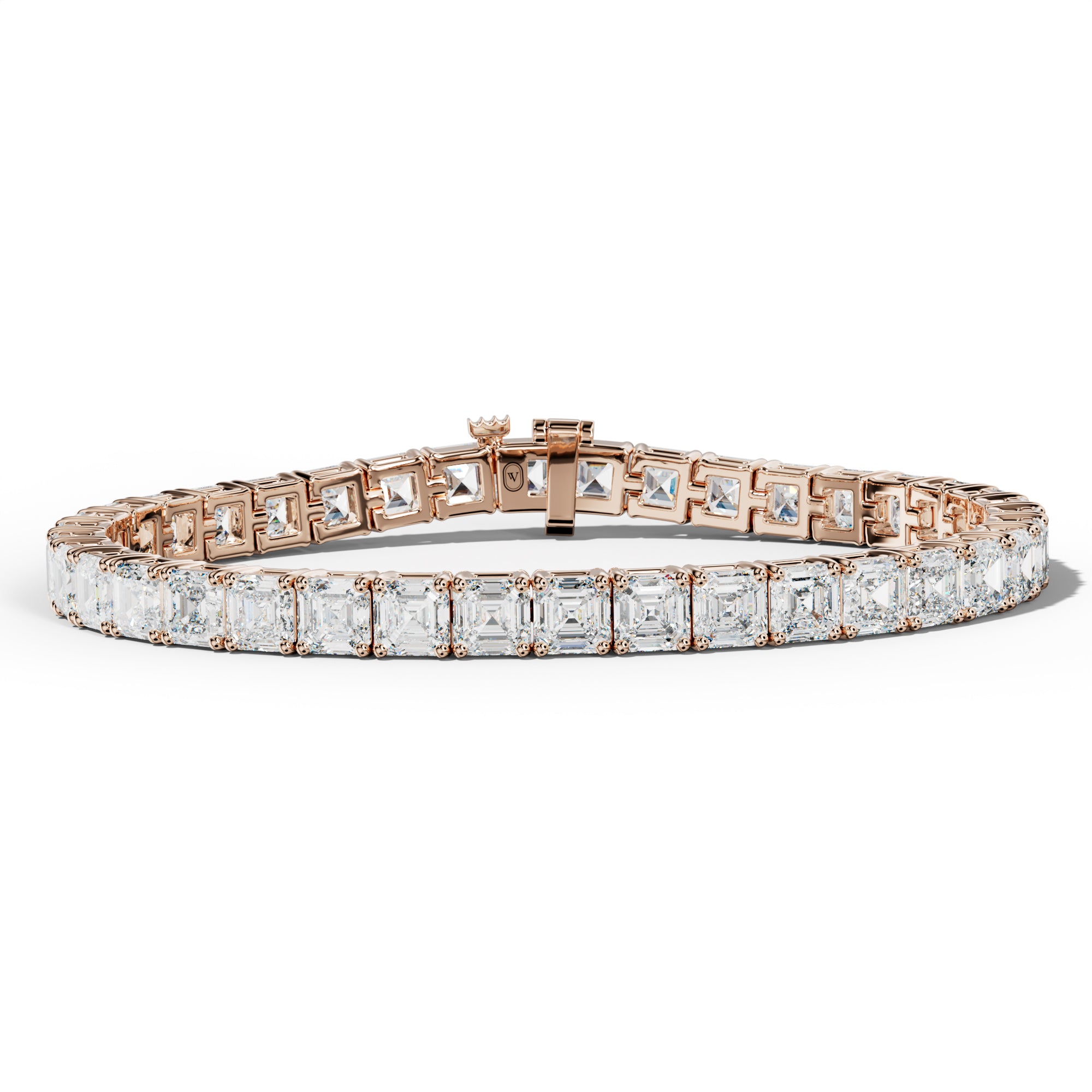 22.0 Carat Asscher Diamond Tennis Bracelet