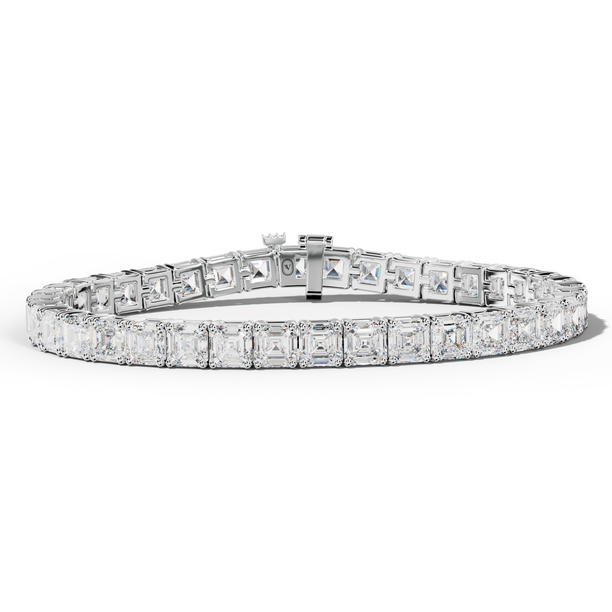 22.0 Carat Asscher Diamond Tennis Bracelet