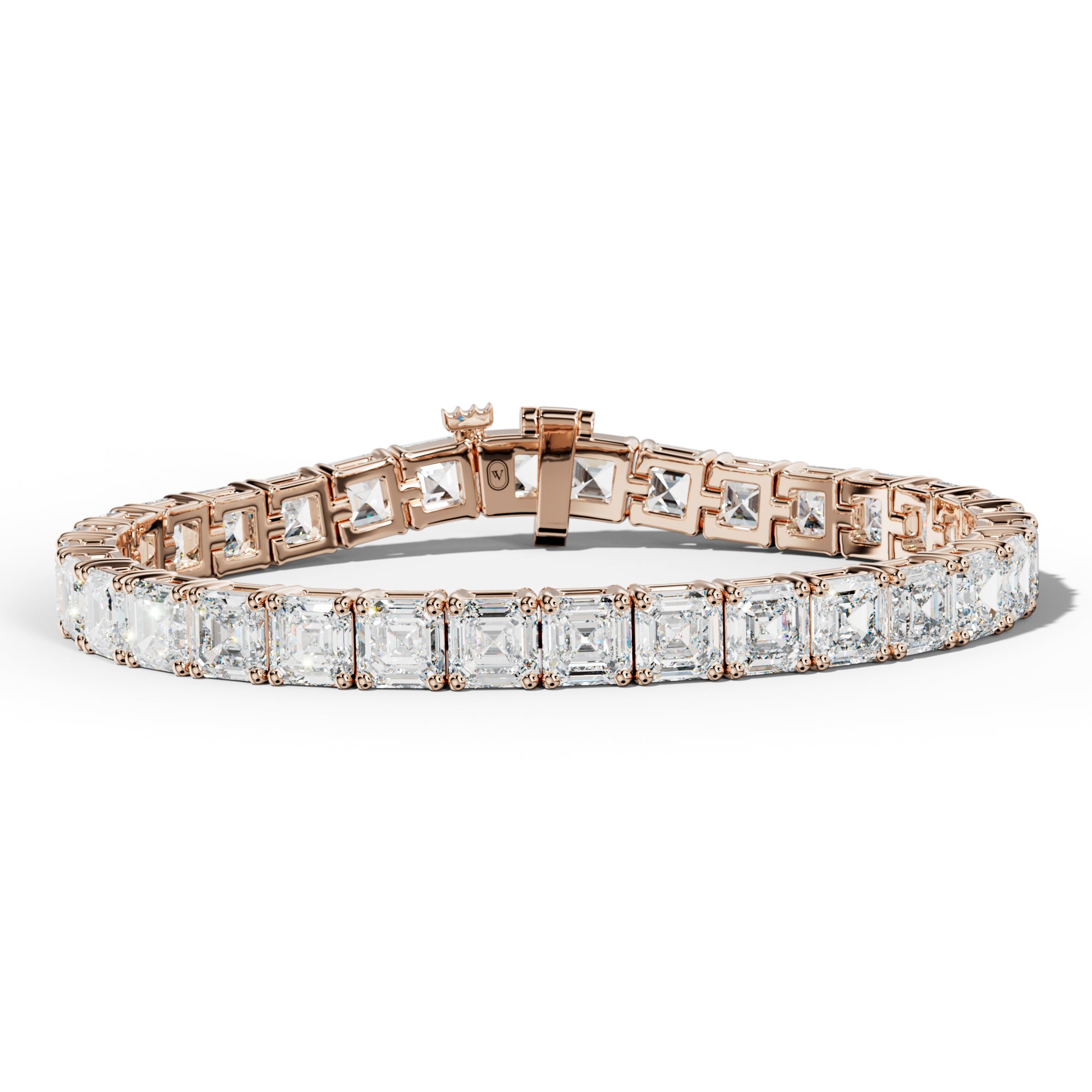 32.0 Carat Asscher Diamond Tennis Bracelet