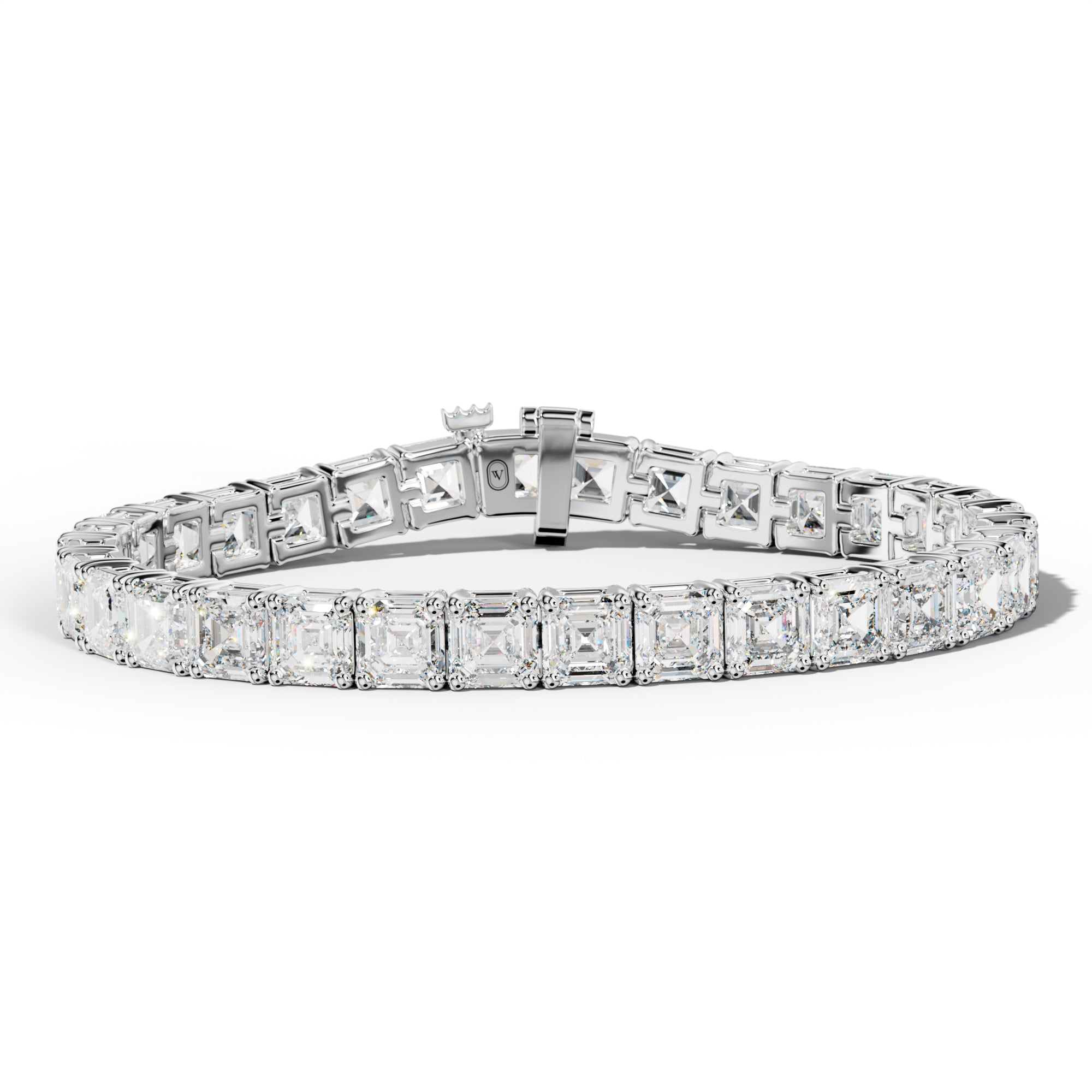 32.0 Carat Asscher Diamond Tennis Bracelet