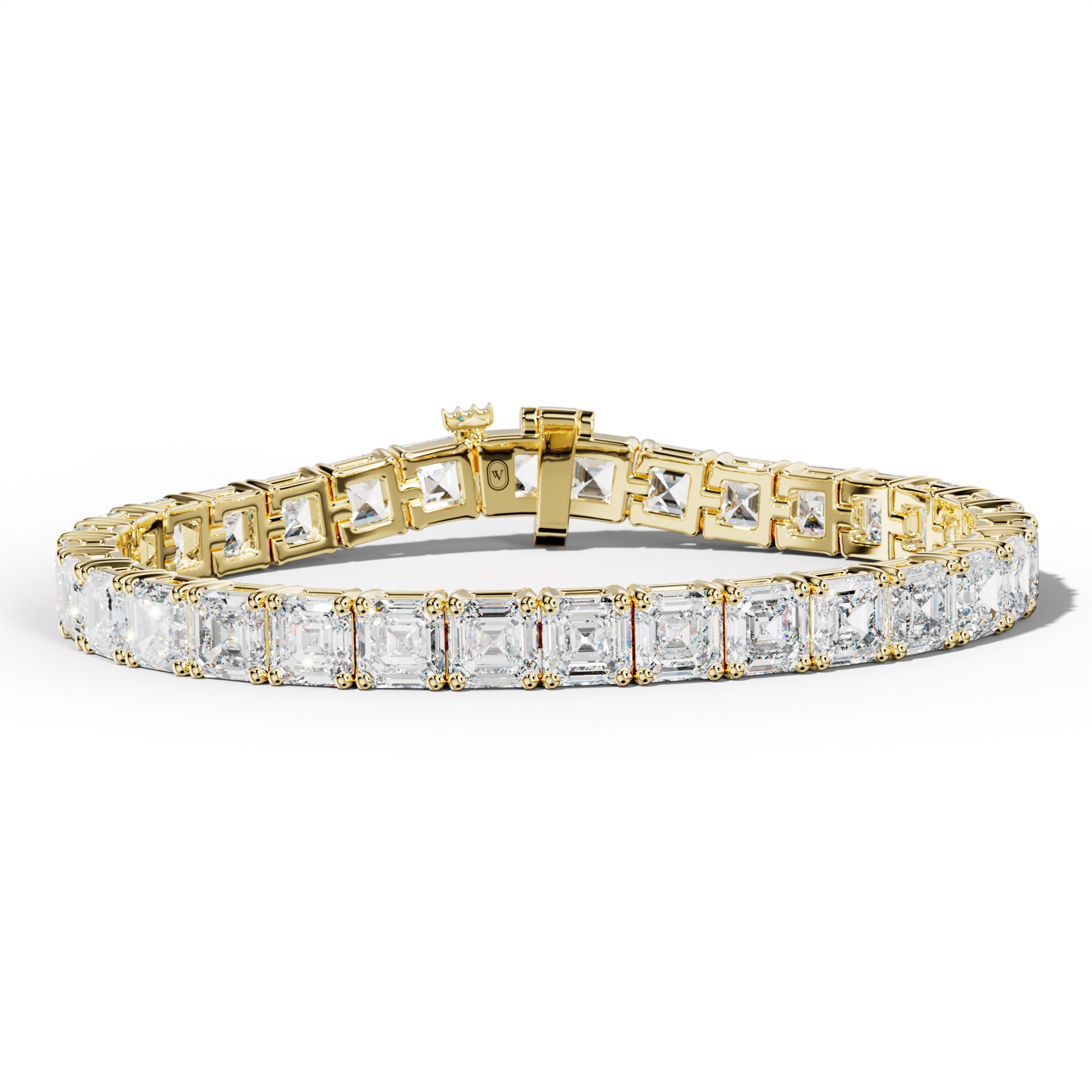 32.0 Carat Asscher Diamond Tennis Bracelet