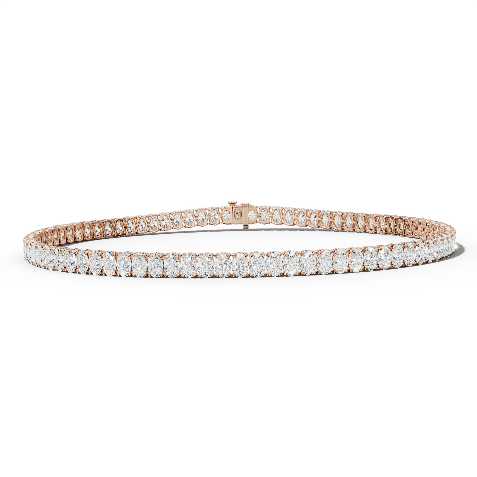 4.0 Carat Oval Diamond Tennis Bracelet