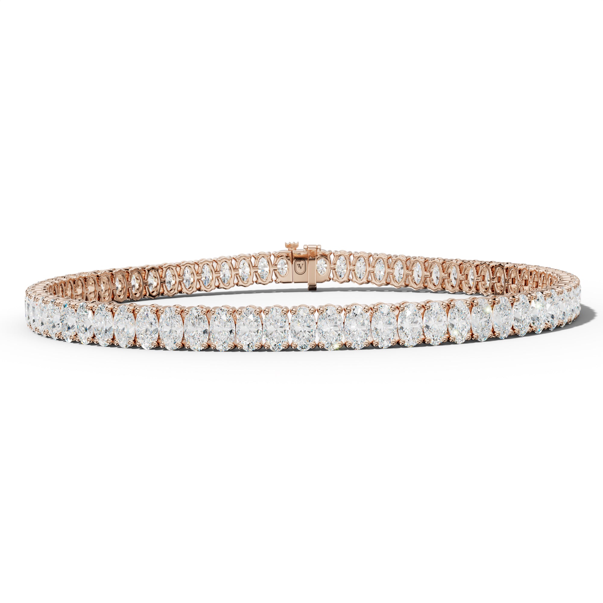 8.0 Carat Oval Diamond Tennis Bracelet