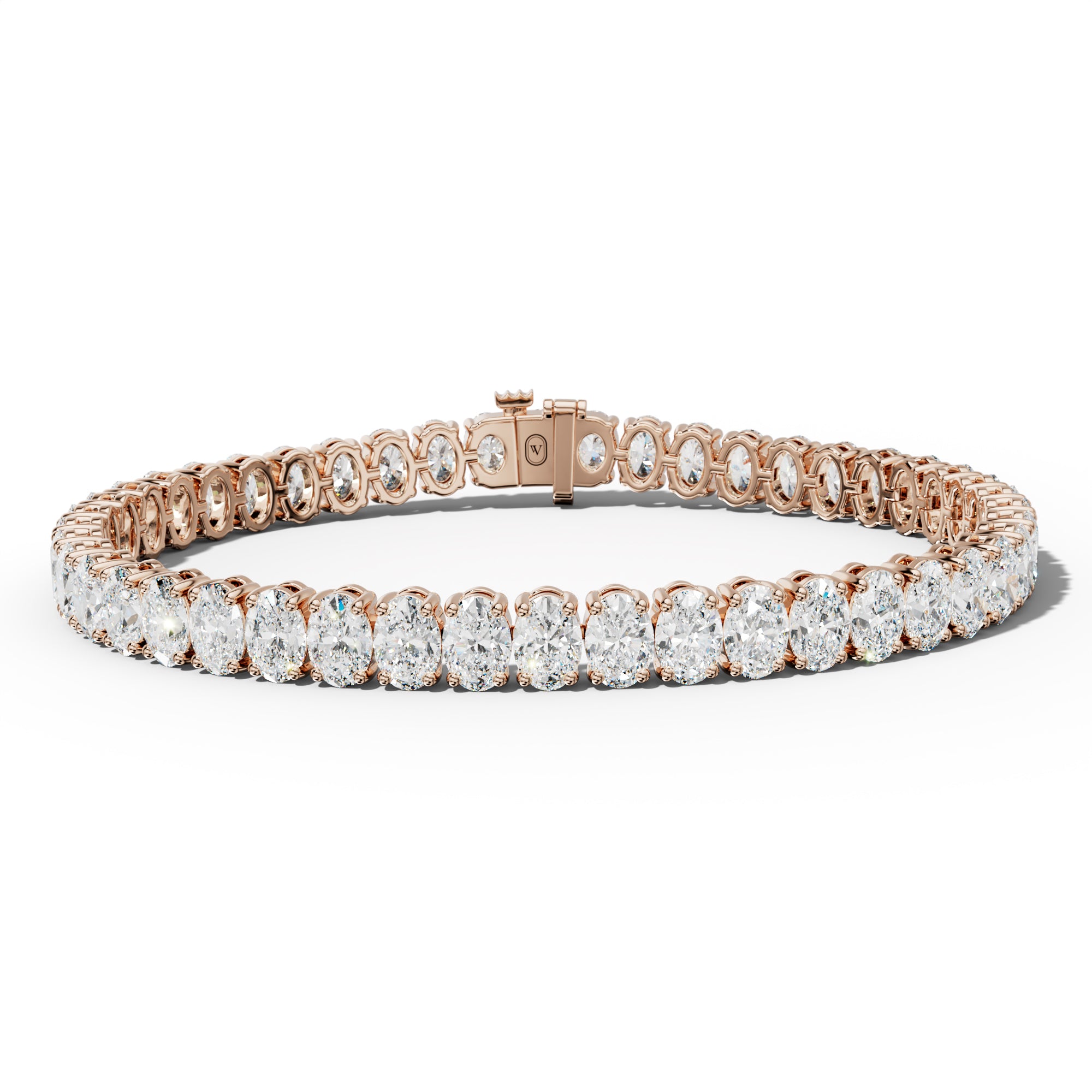 14.0 Carat Oval Diamond Tennis Bracelet