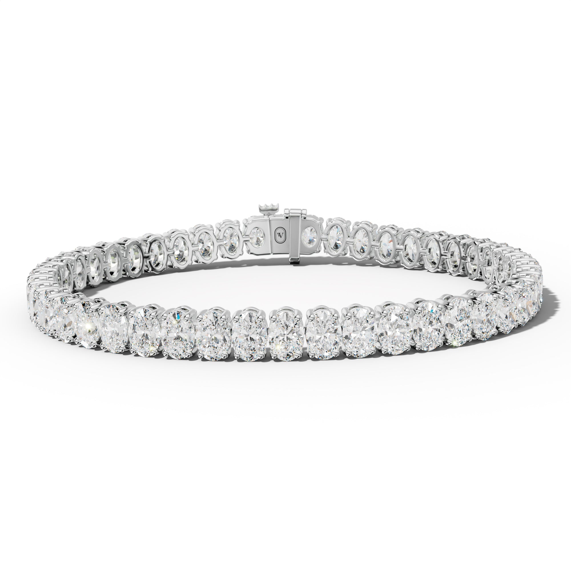 14.0 Carat Oval Diamond Tennis Bracelet