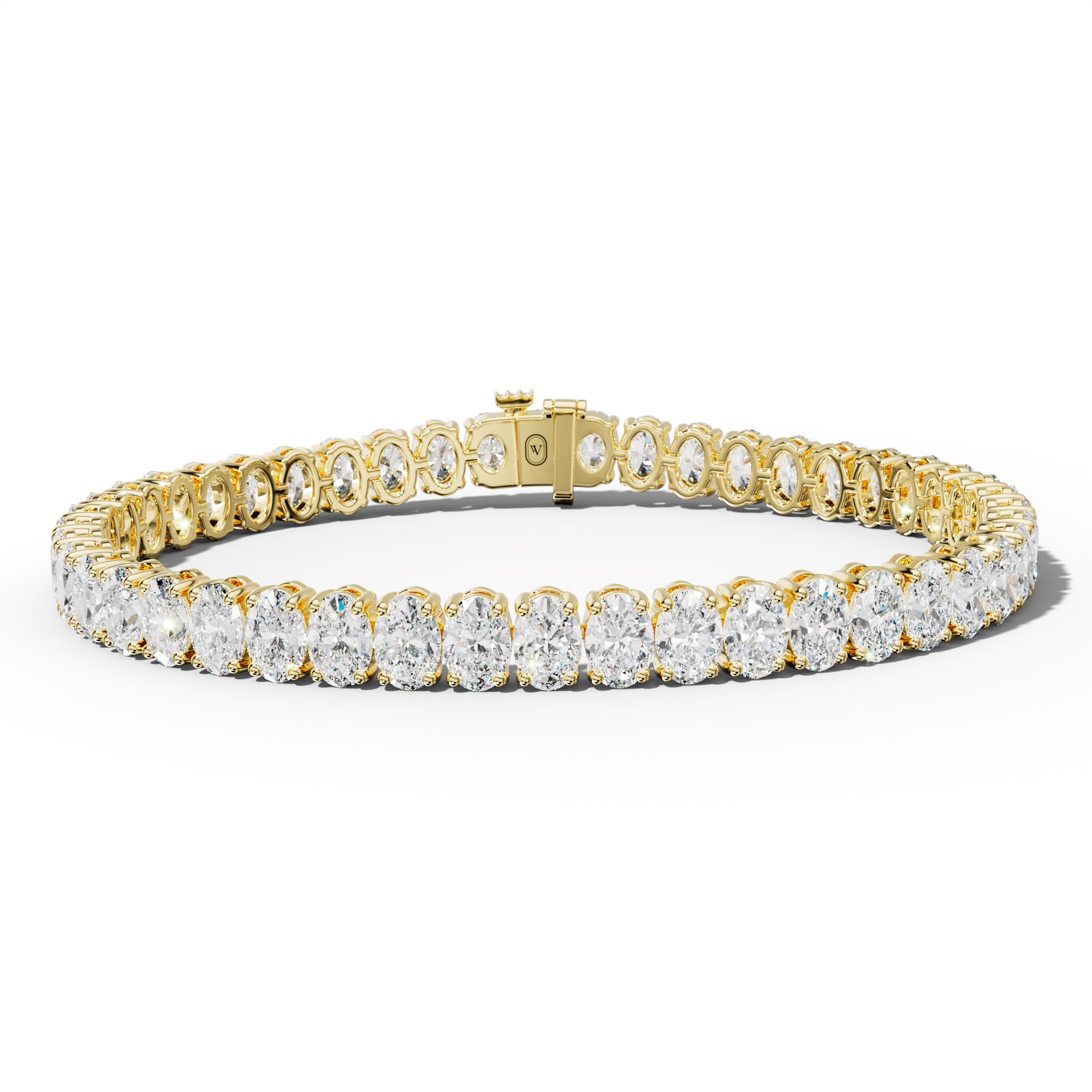 14.0 Carat Oval Diamond Tennis Bracelet