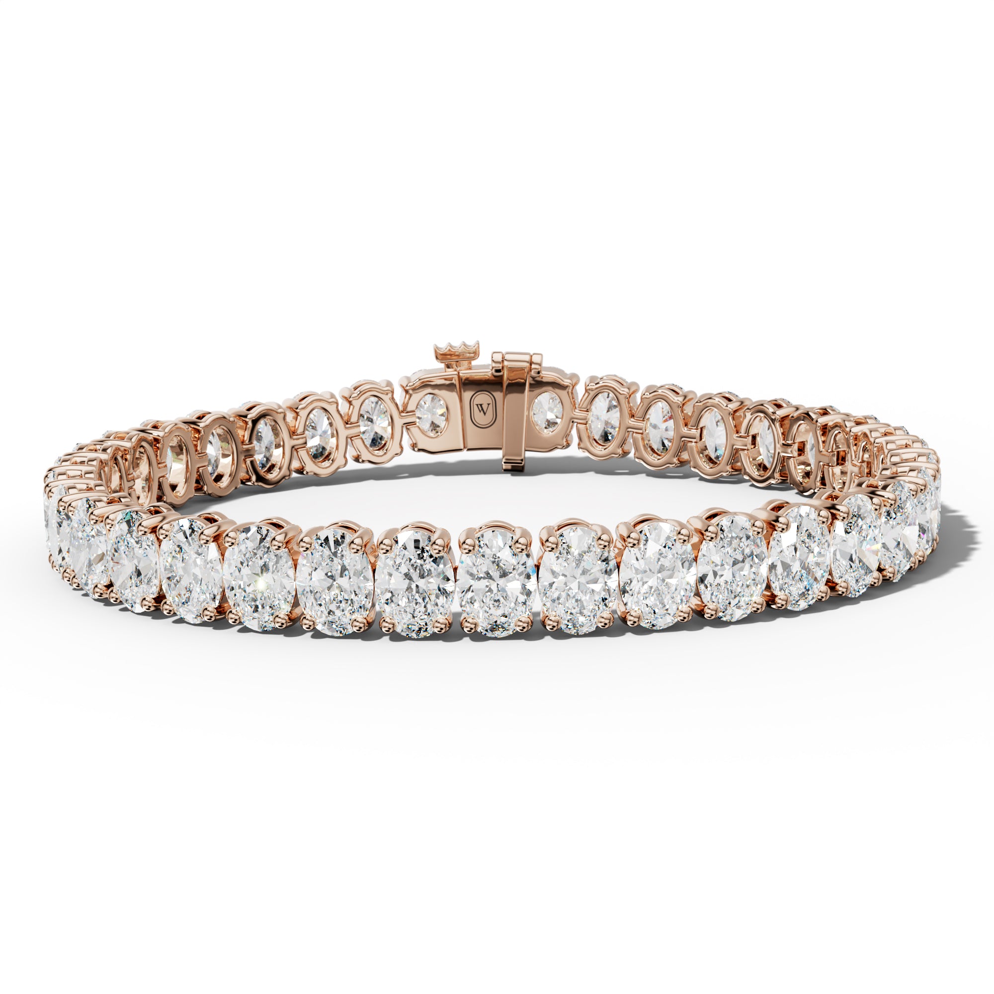 22.0 Carat Oval Diamond Tennis Bracelet