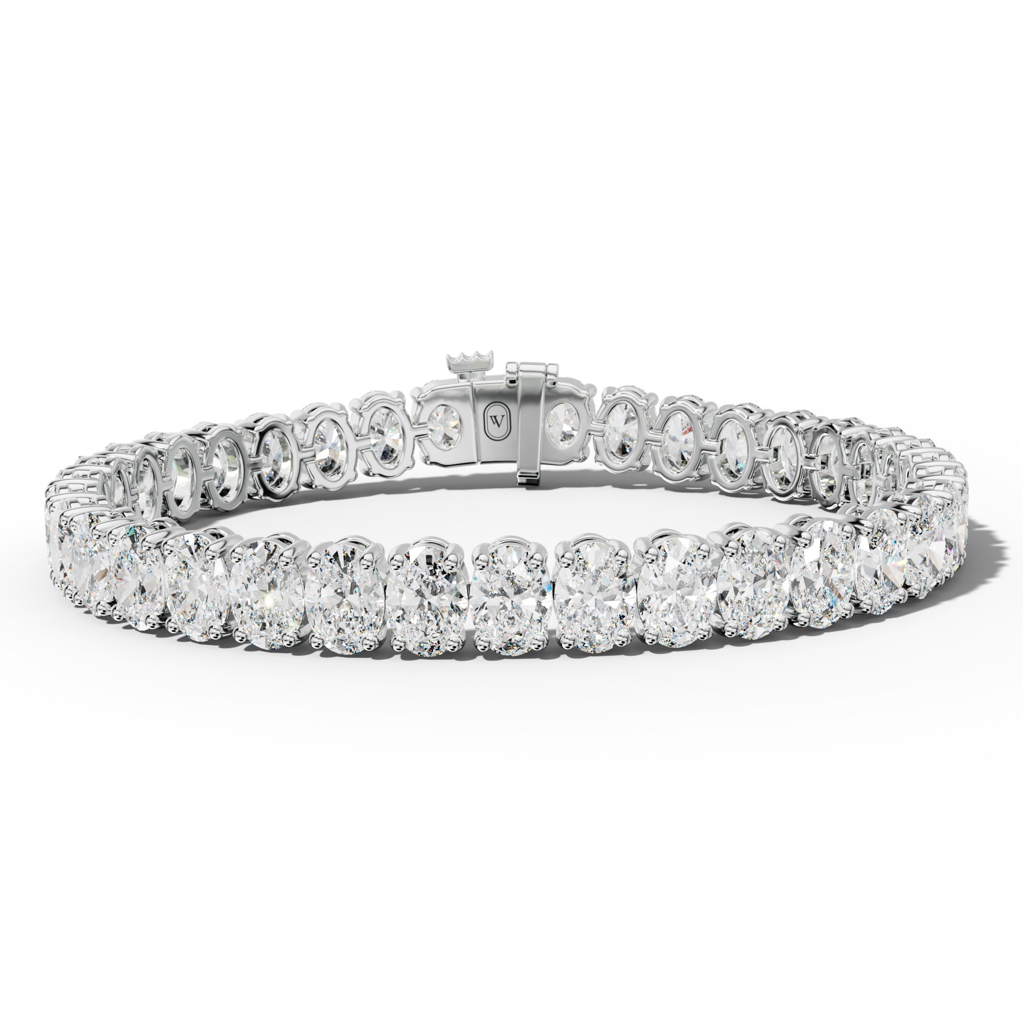 22.0 Carat Oval Diamond Tennis Bracelet