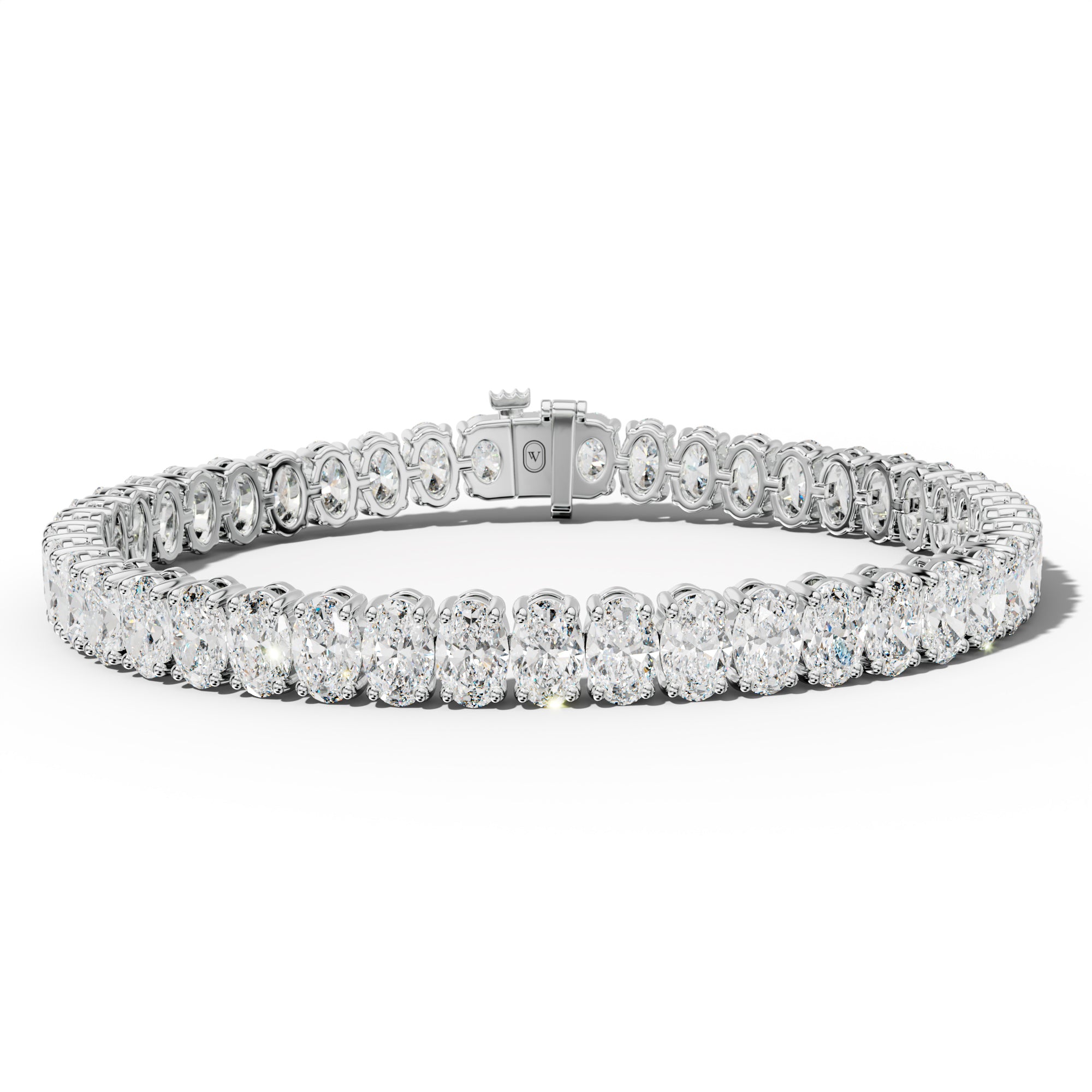 18.0 Carat Oval Diamond Tennis Bracelet