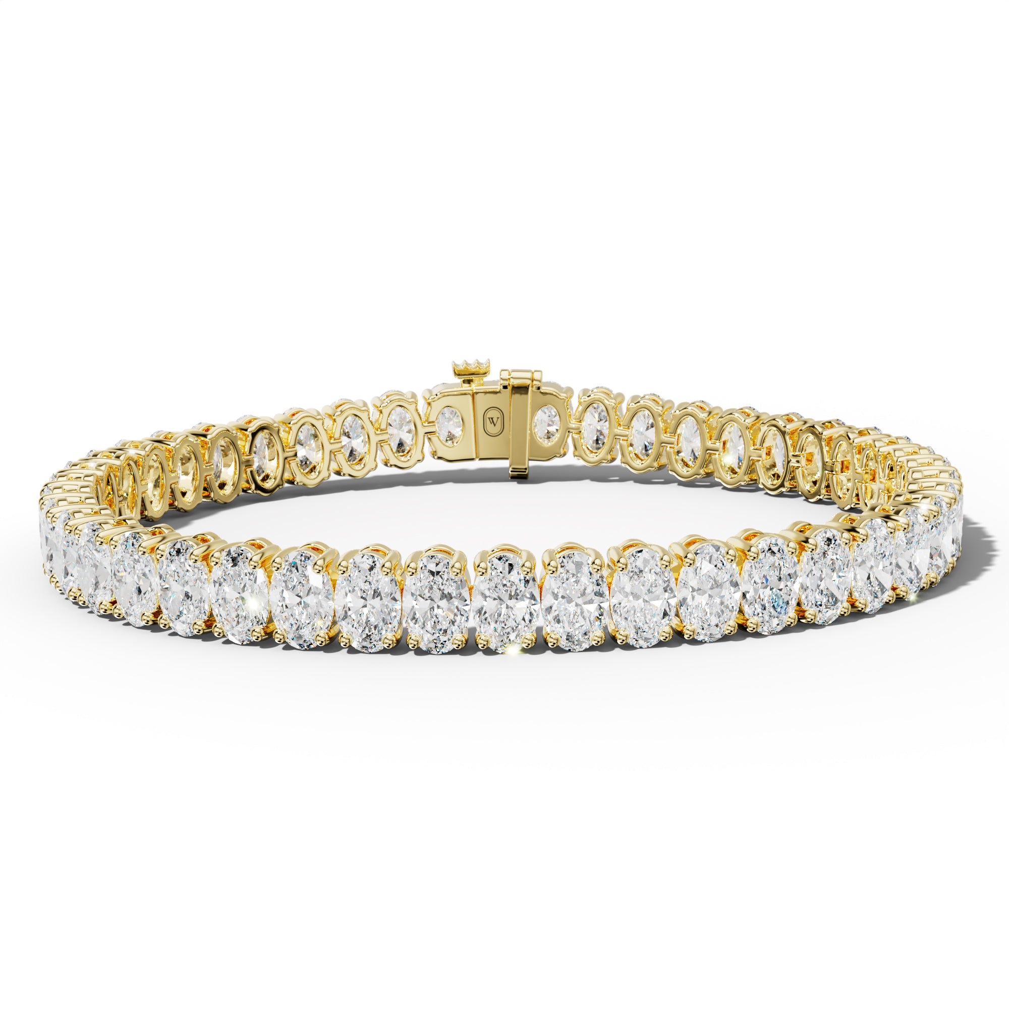 18.0 Carat Oval Diamond Tennis Bracelet