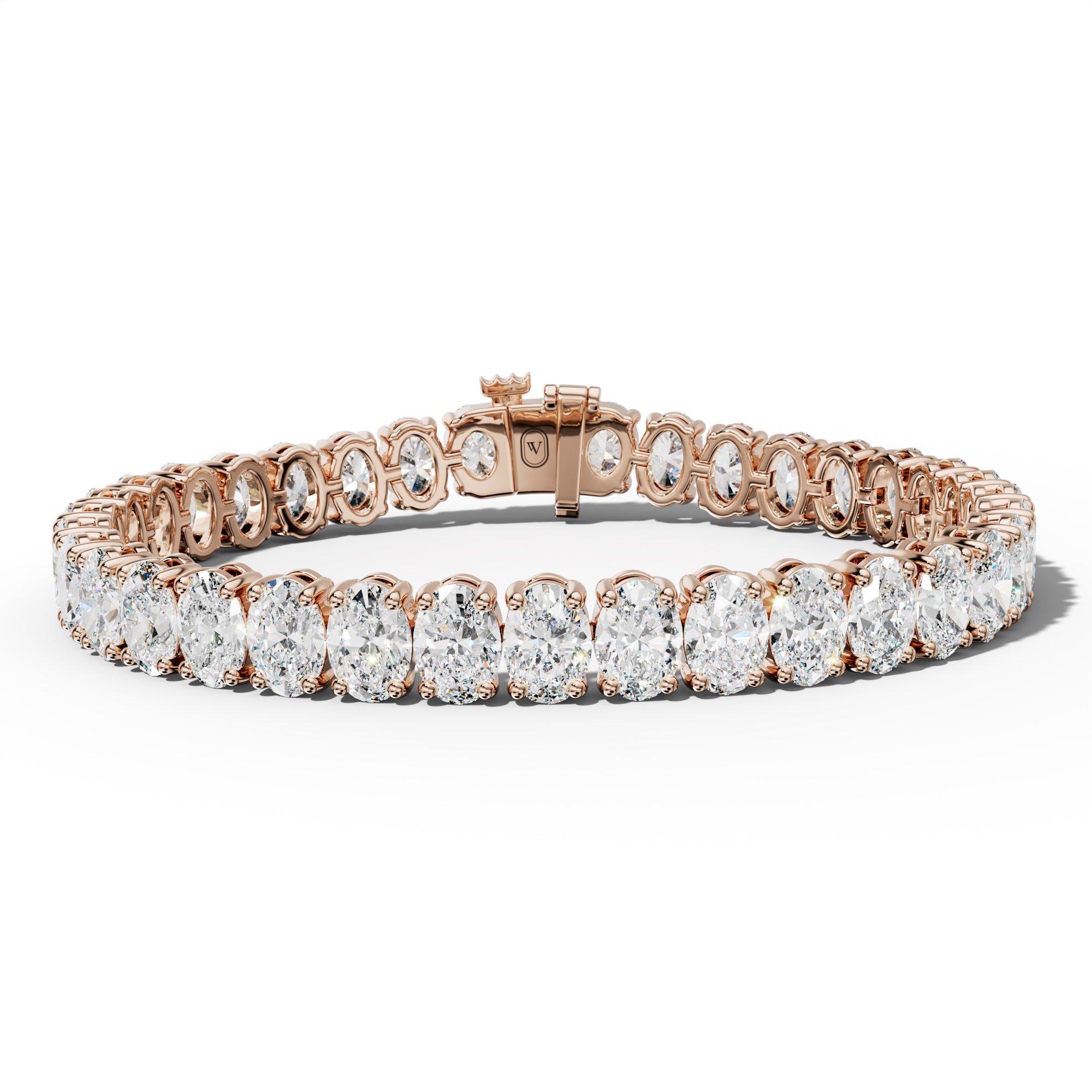 24.0 Carat Oval Diamond Tennis Bracelet