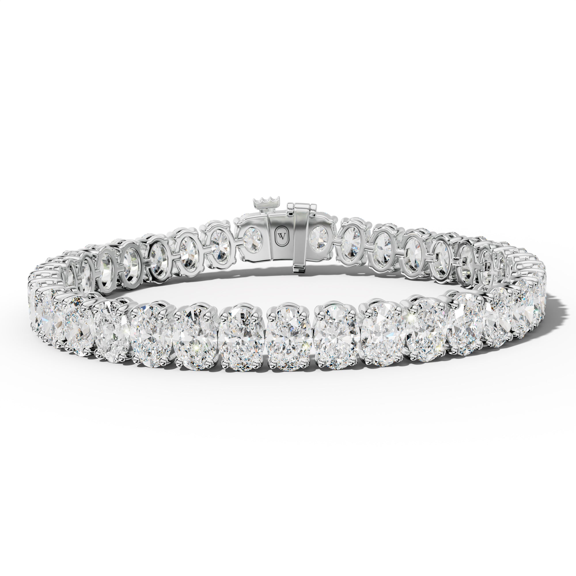 24.0 Carat Oval Diamond Tennis Bracelet