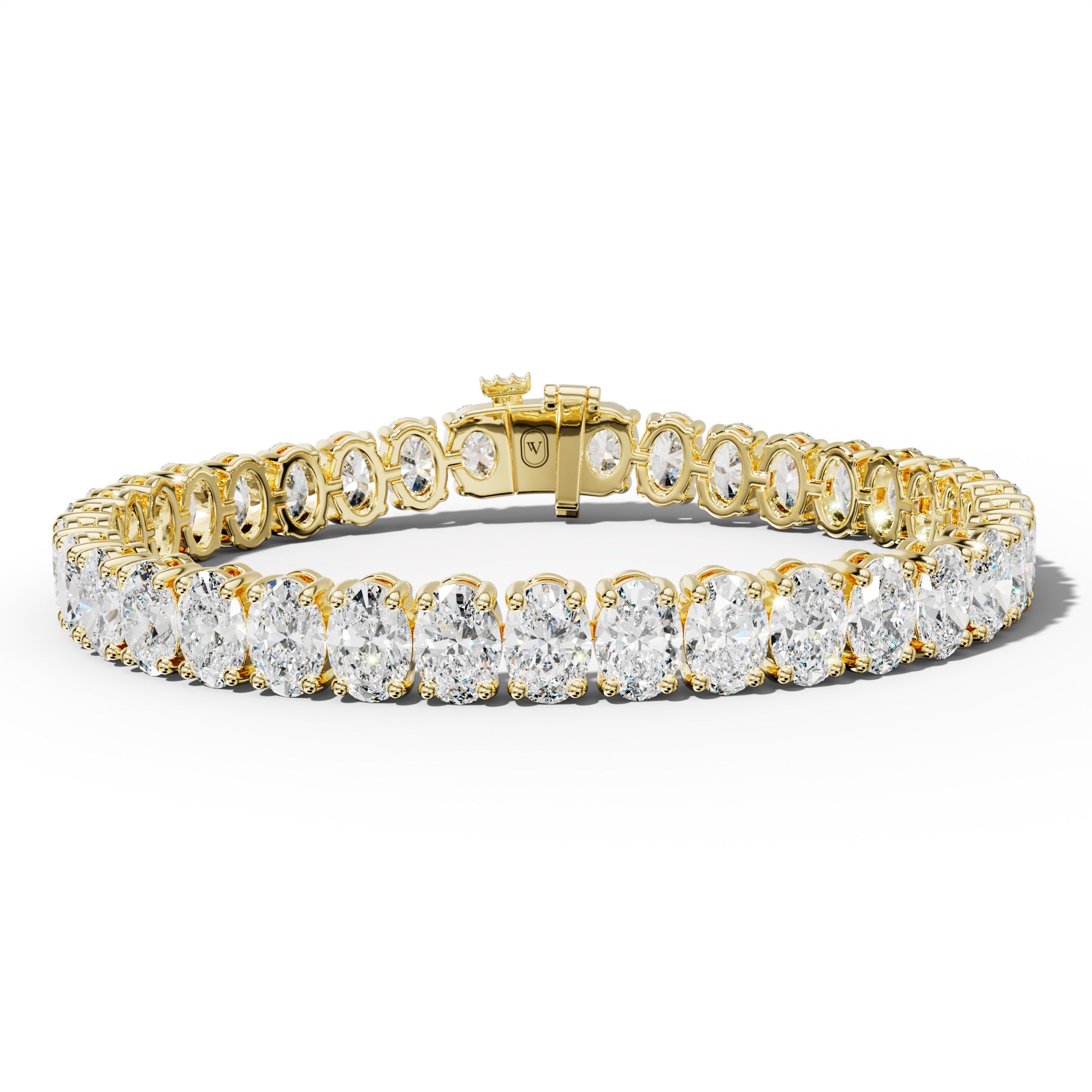 24.0 Carat Oval Diamond Tennis Bracelet