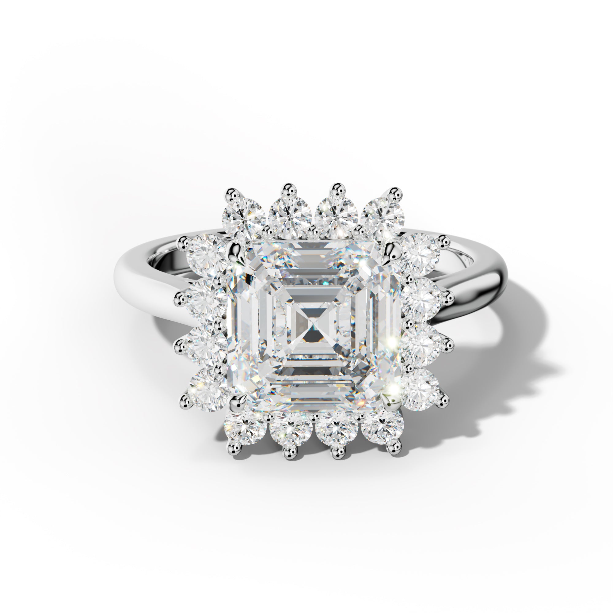 Lillian Asscher Cut Engagement Ring