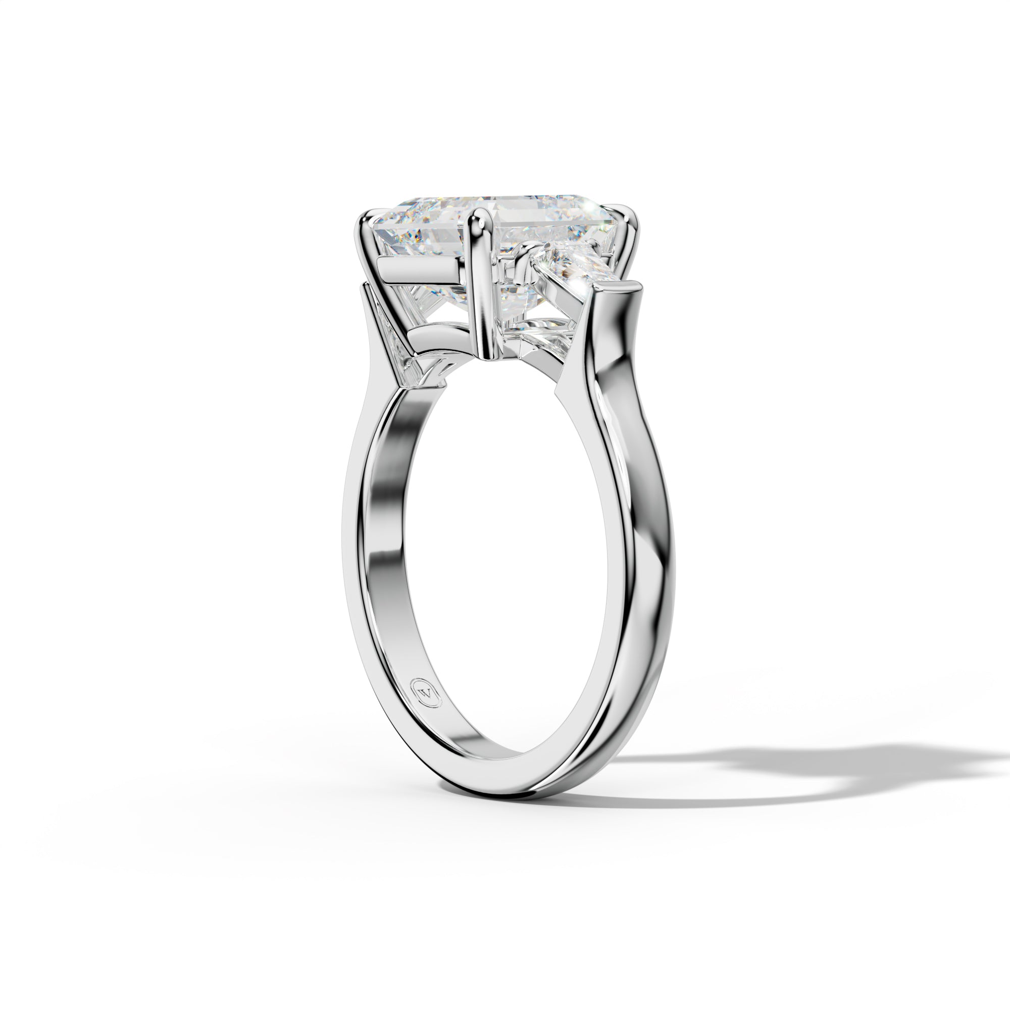 Zaria Asscher Cut Engagement Ring