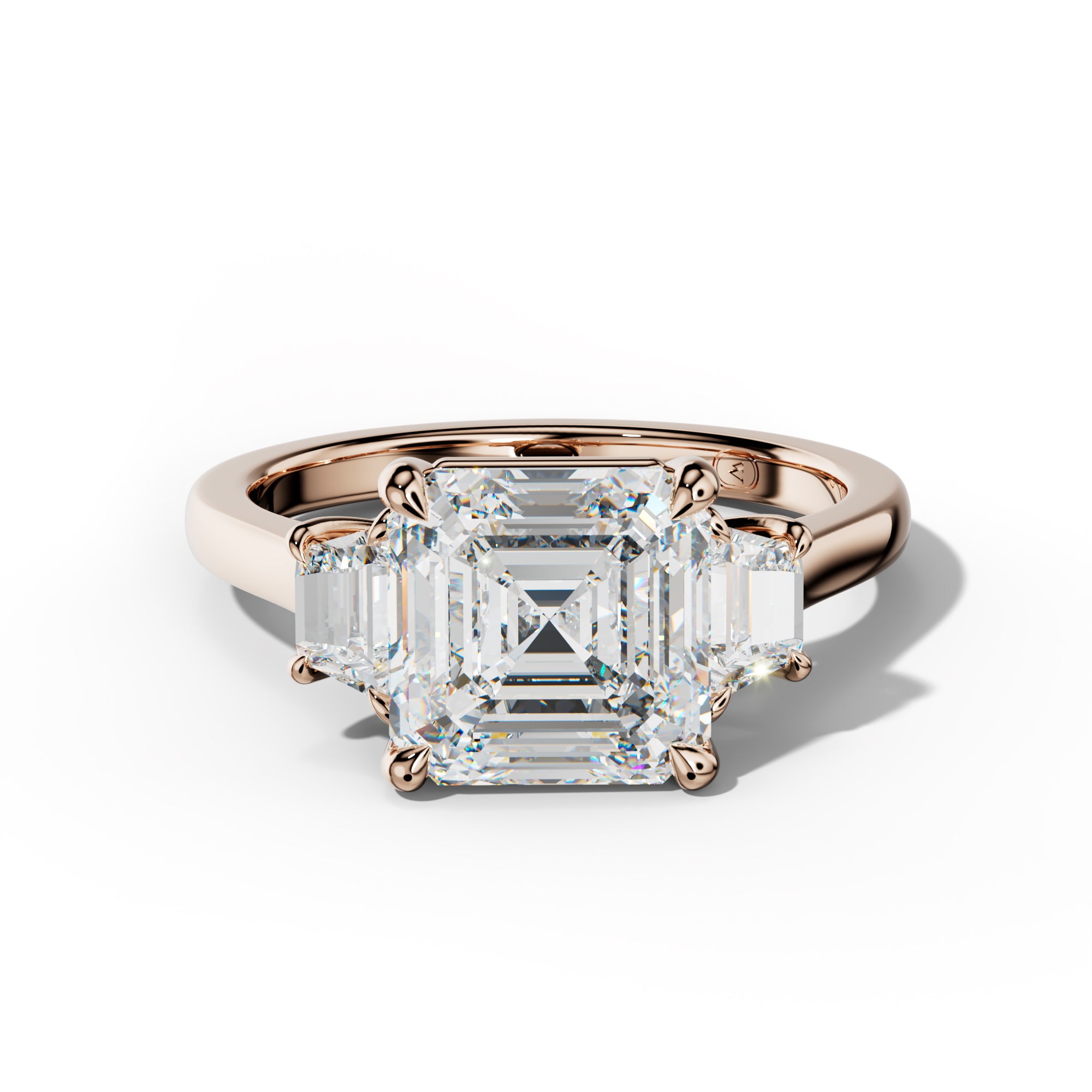 Emery Asscher Cut Engagement Ring