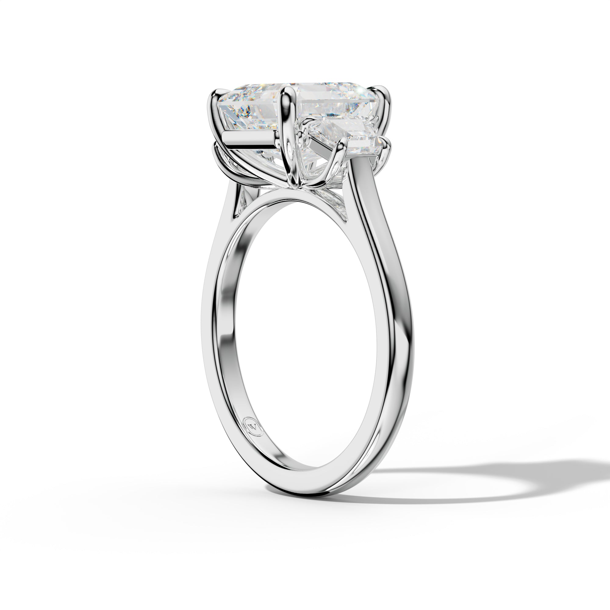 Emery Asscher Cut Engagement Ring