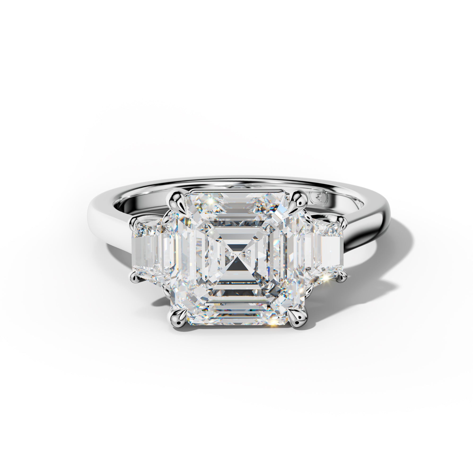 Emery Asscher Cut Engagement Ring