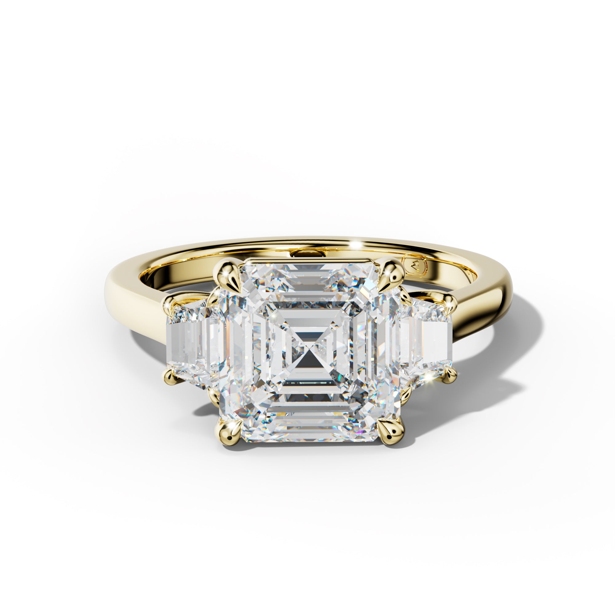 Emery Asscher Cut Engagement Ring
