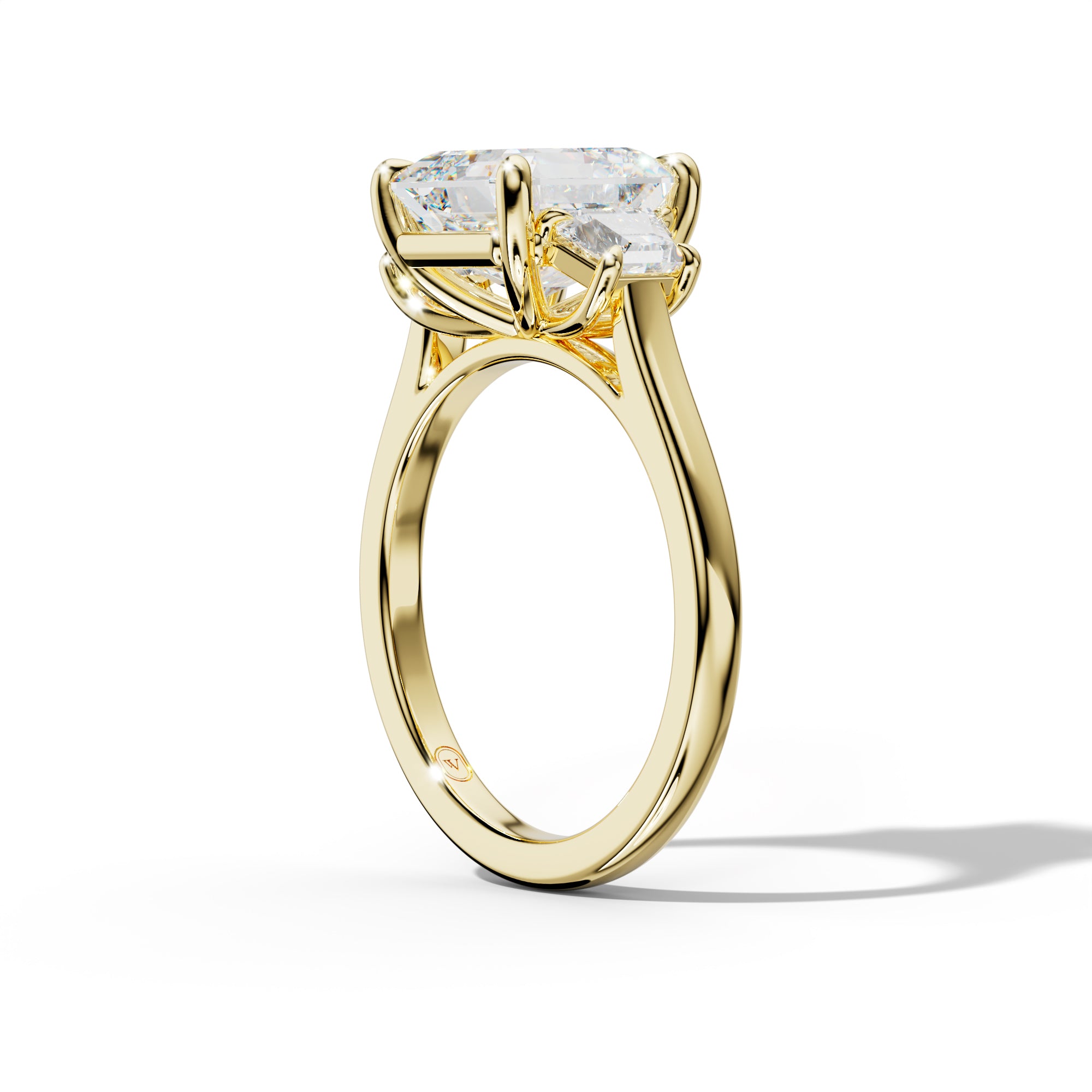 Emery Asscher Cut Engagement Ring