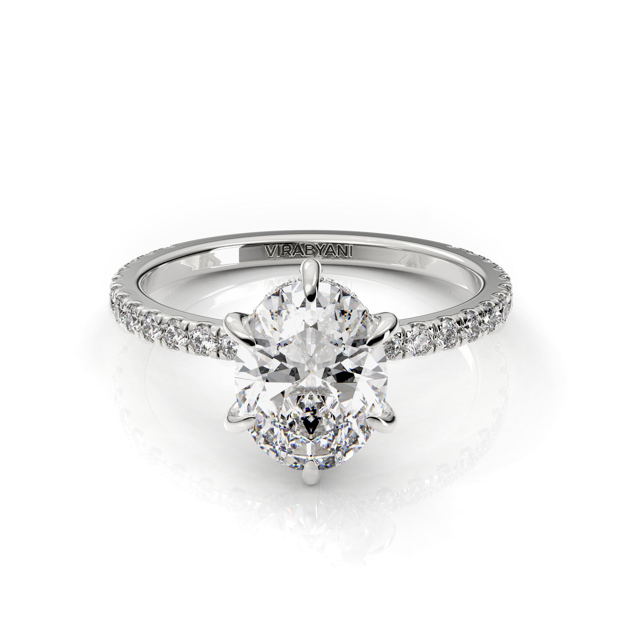 Alessandra Oval Diamond Engagement Ring-VIRABYANI