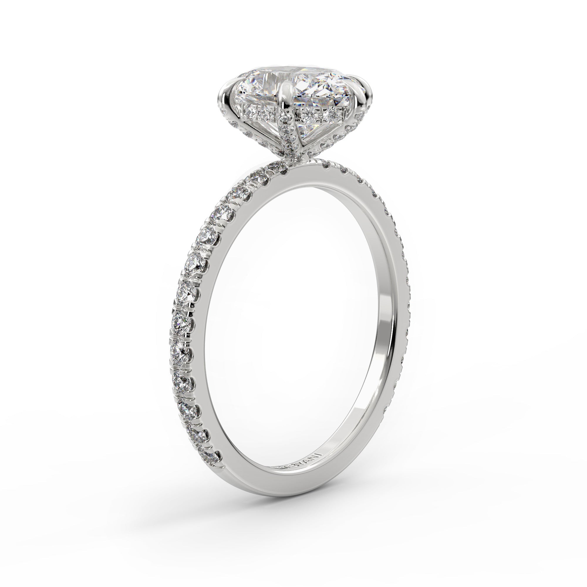 Alessandra Oval Lab Grown Diamond Engagement Ring IGI Certified-VIRABYANI