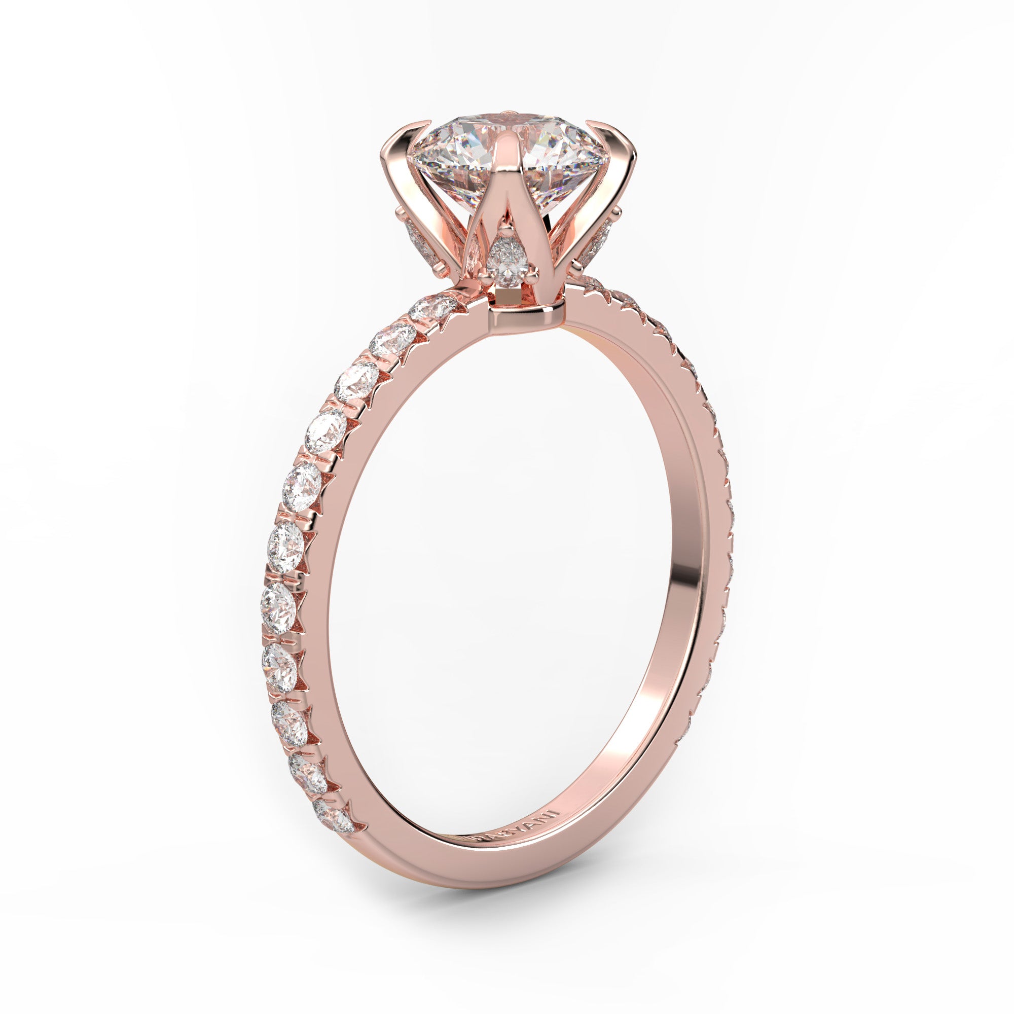 Chiara Round Diamond Engagement Ring-VIRABYANI