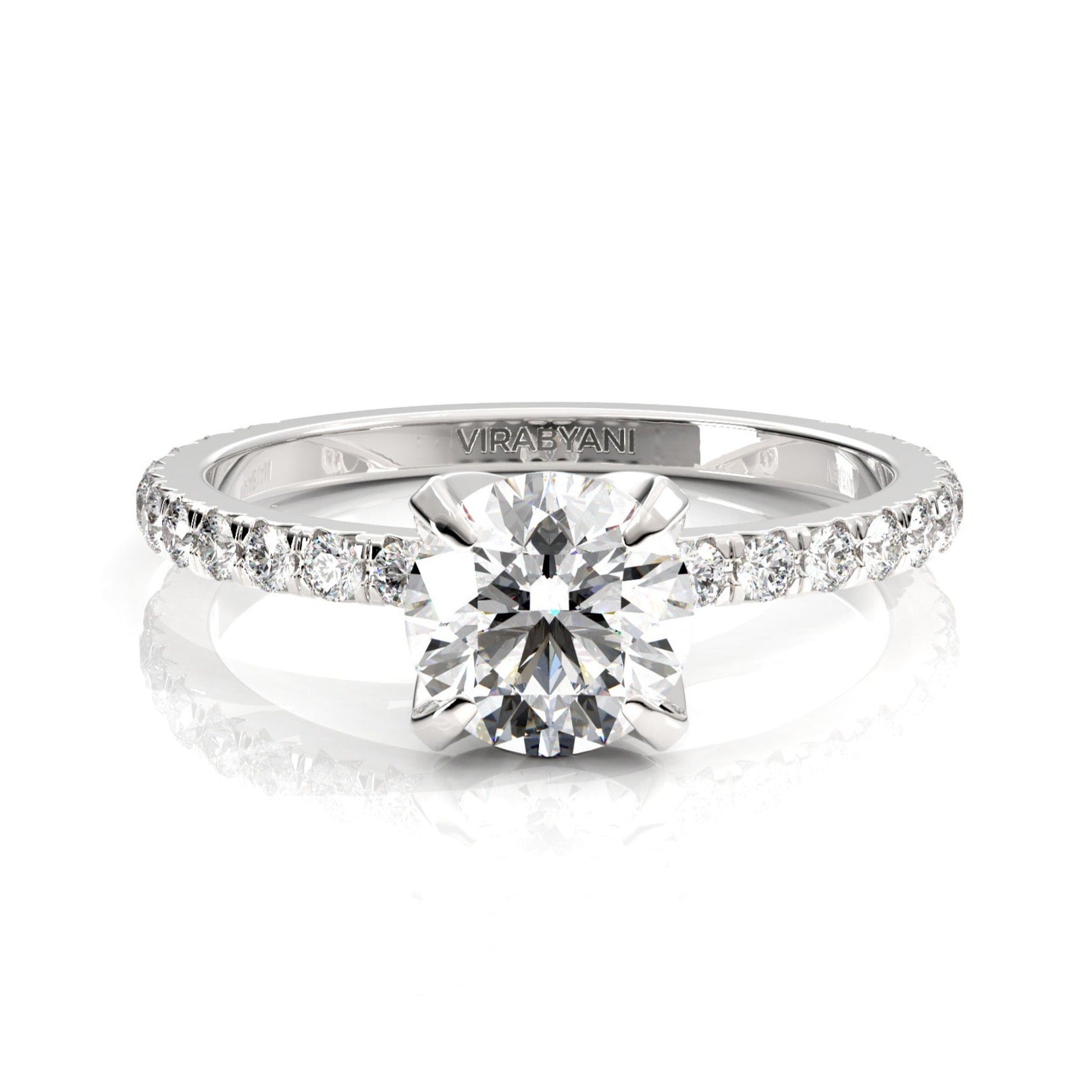 Chiara Round Diamond Engagement Ring-VIRABYANI