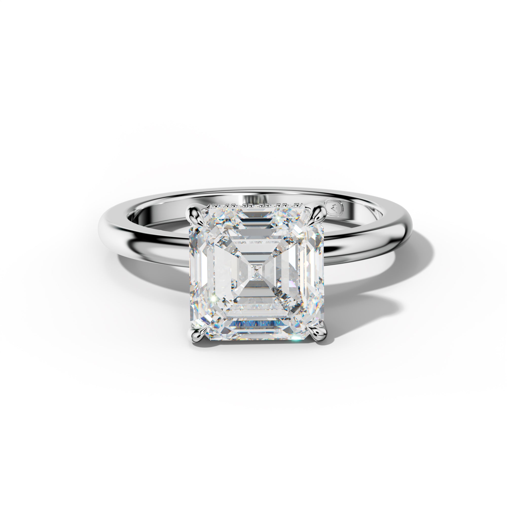 Reese Asscher Cut  Engagement Ring