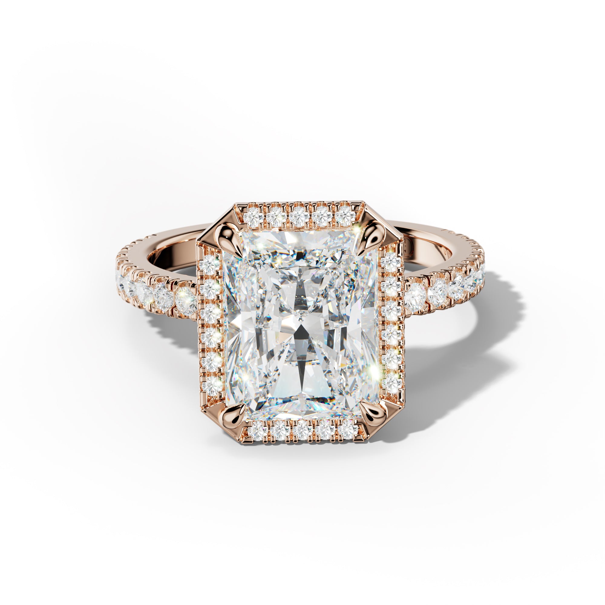 Violet Radiant Cut Engagement Ring