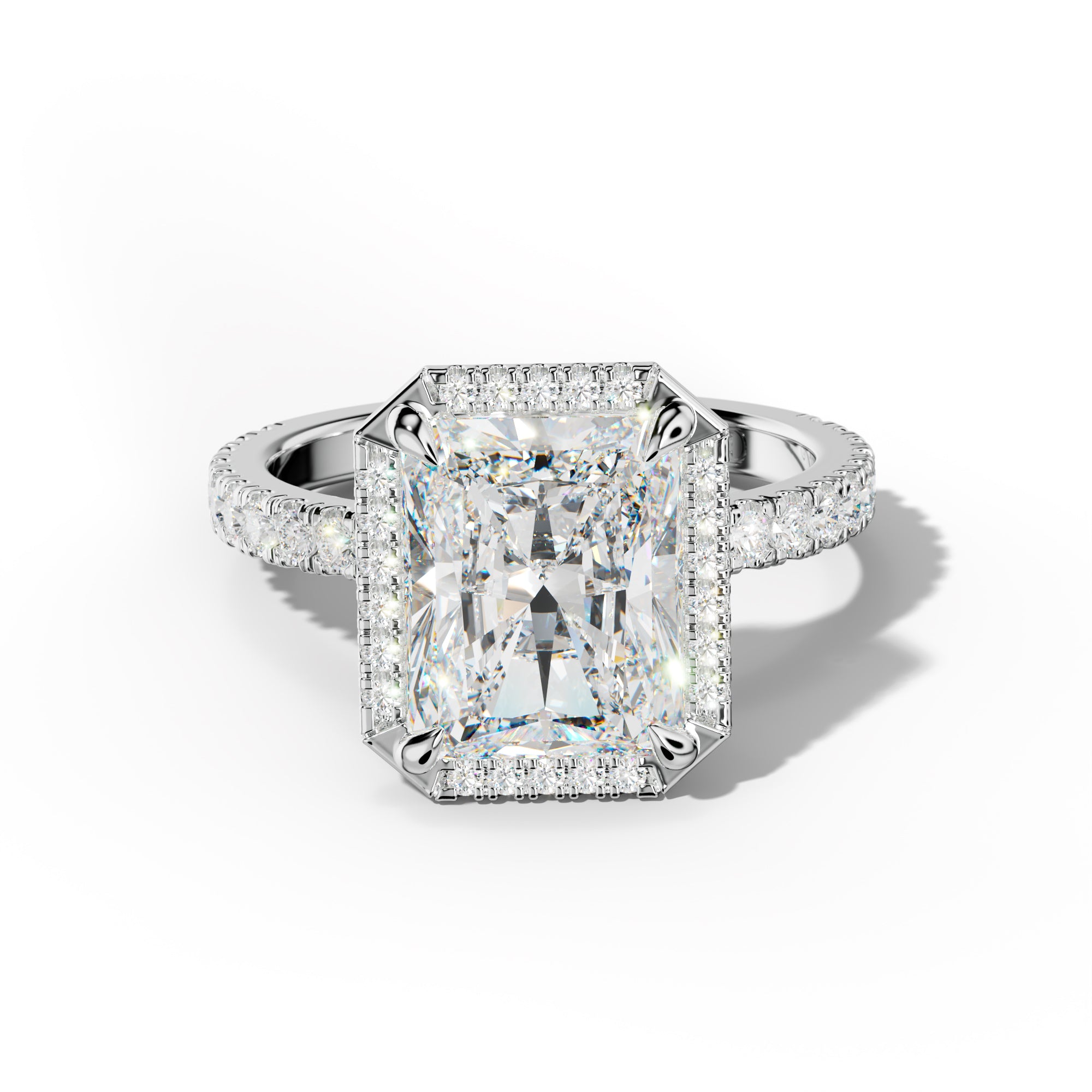 Violet Radiant Cut Engagement Ring