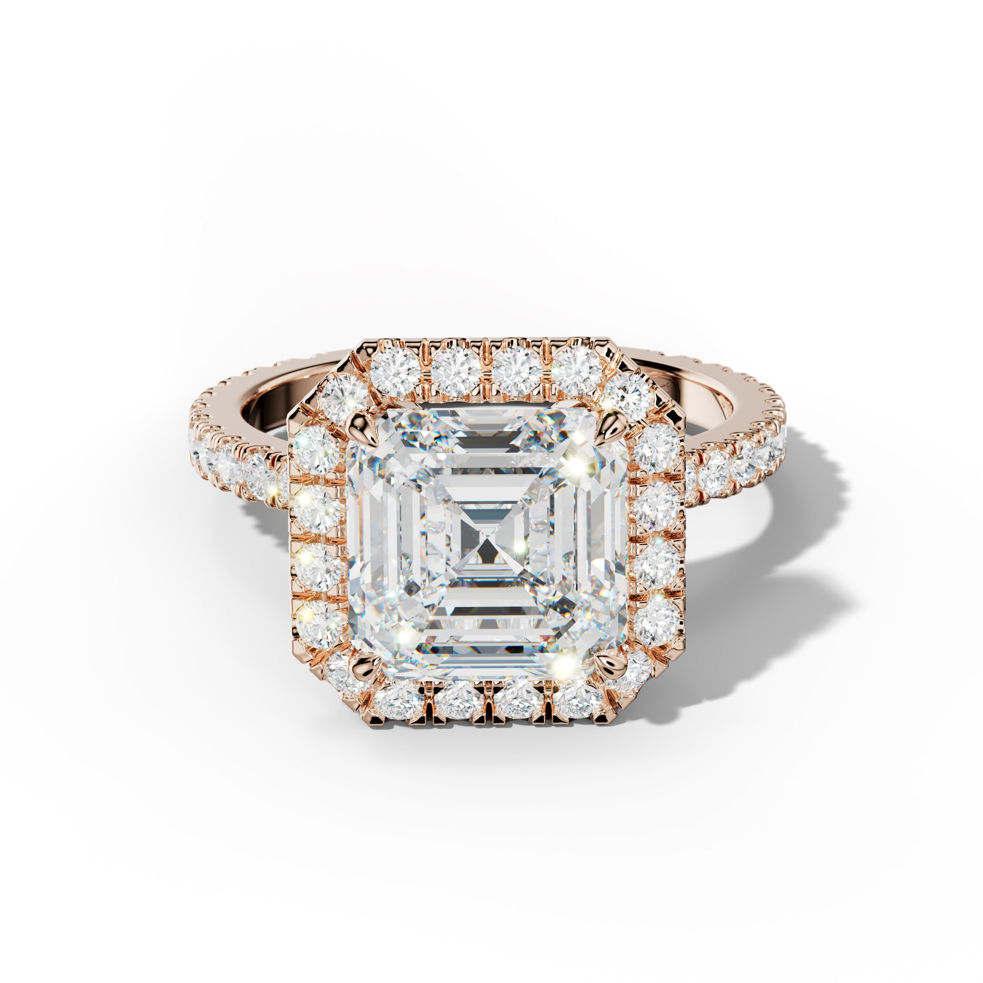 Sadie Asscher Cut  Engagement Ring