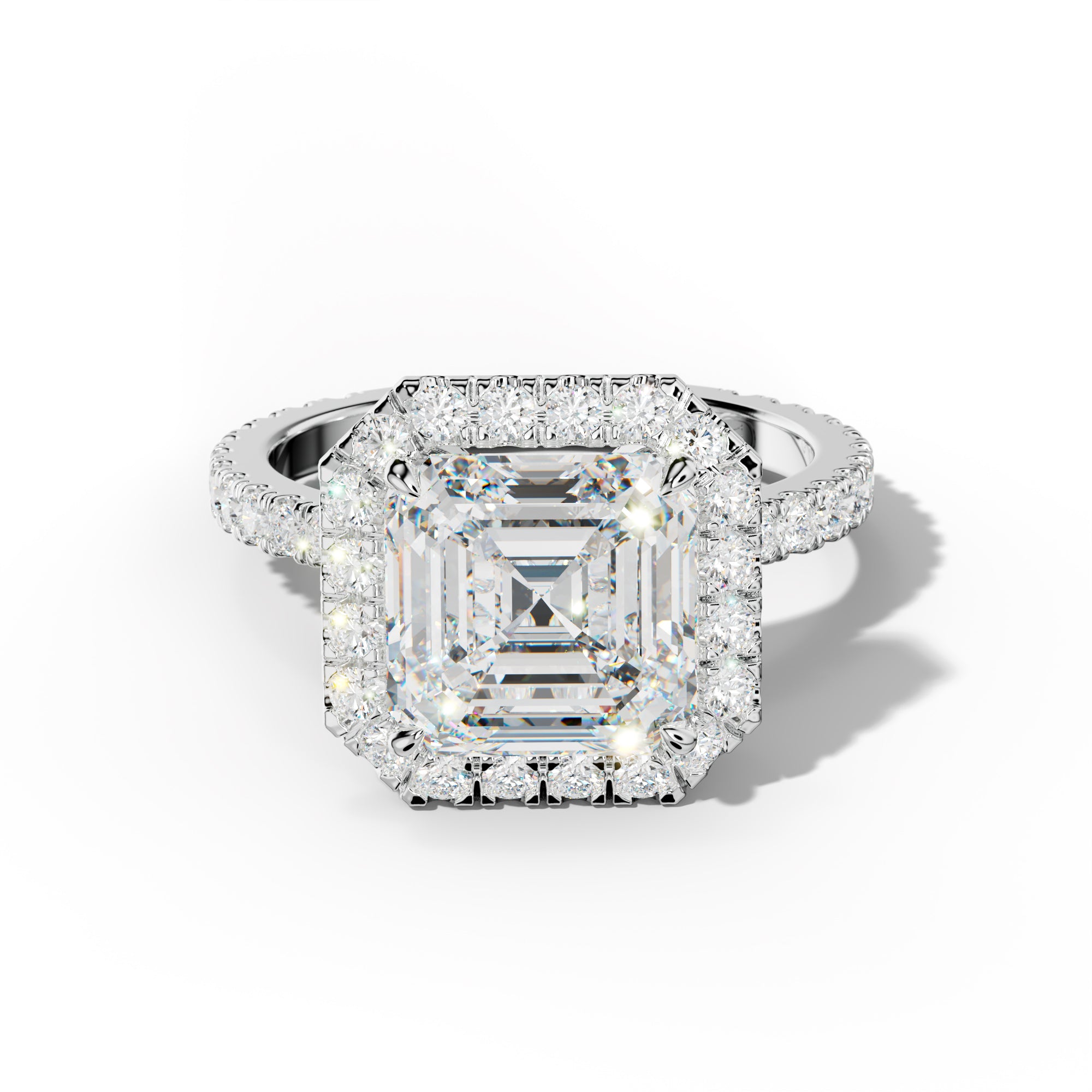 Sadie Asscher Cut  Engagement Ring
