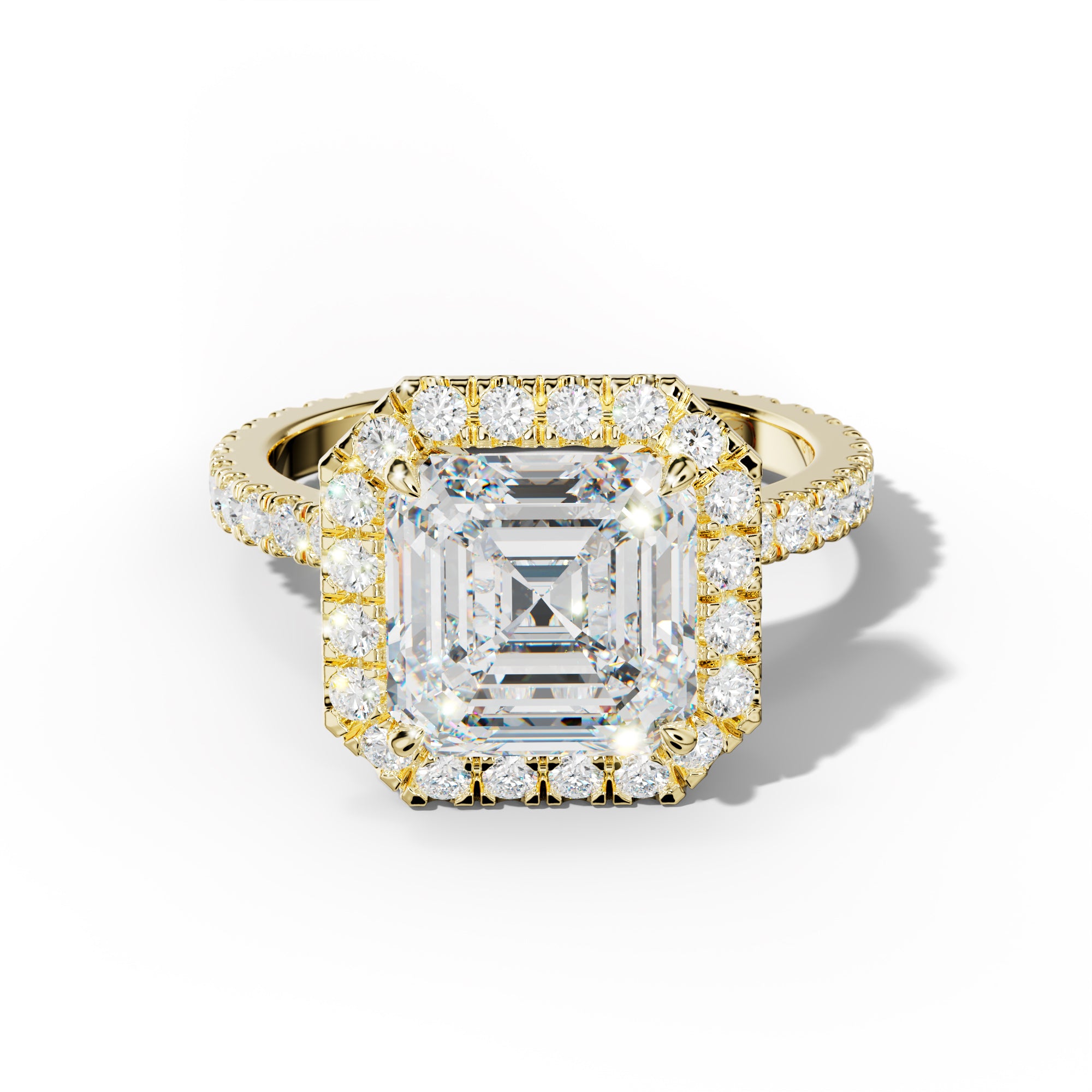 Sadie Asscher Cut  Engagement Ring