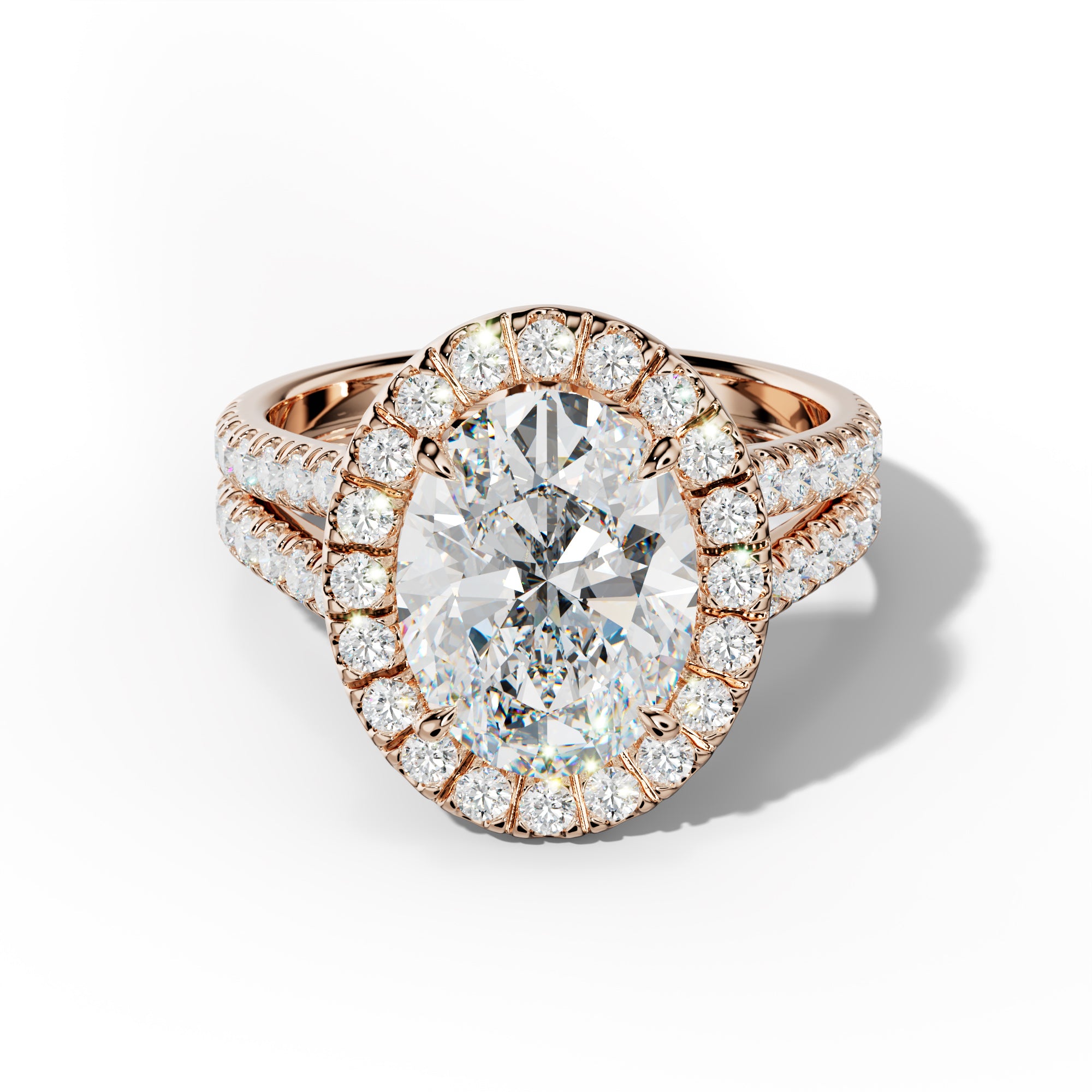Hailey Oval Diamond Engagement Ring