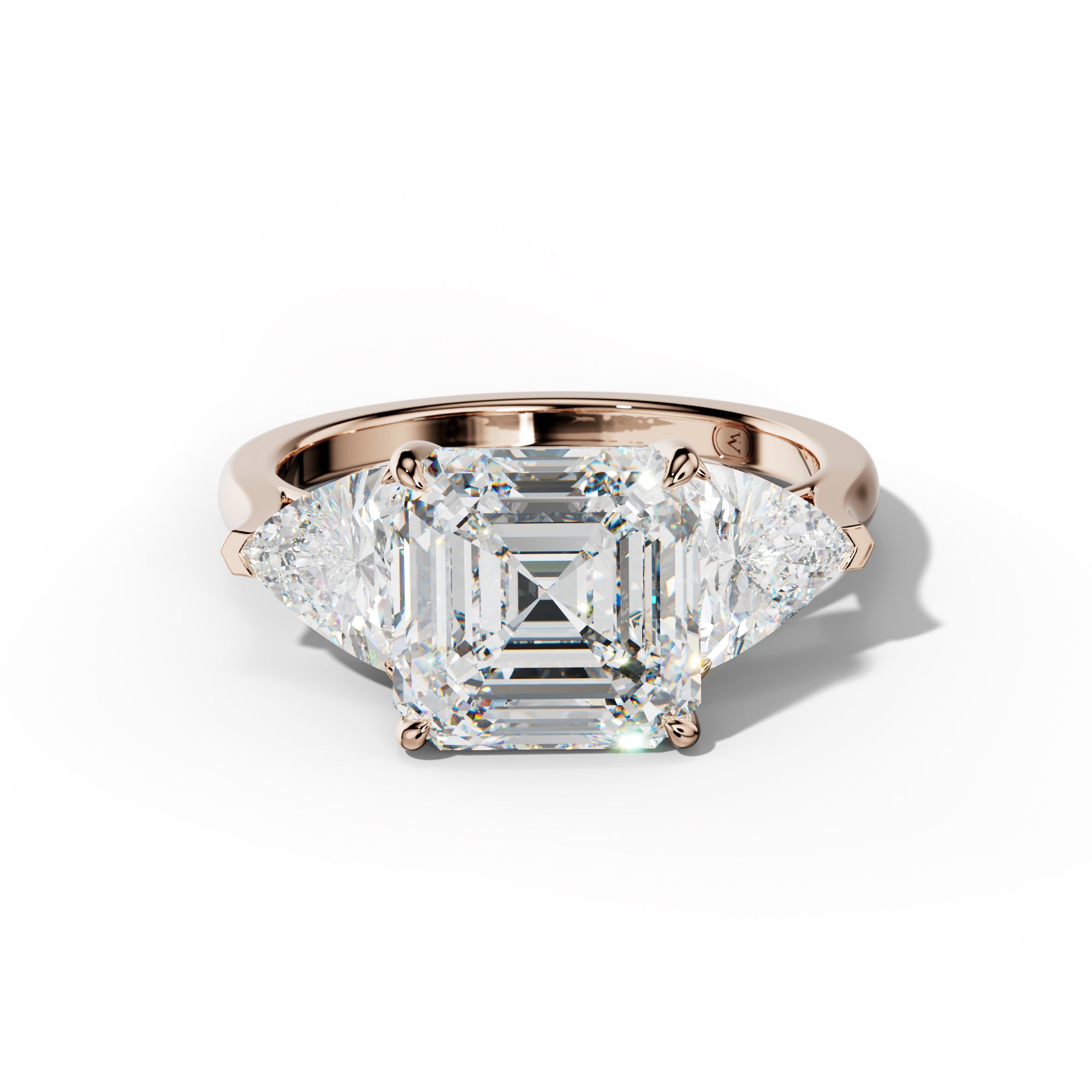 Ivy Asscher Cut  Engagement Ring