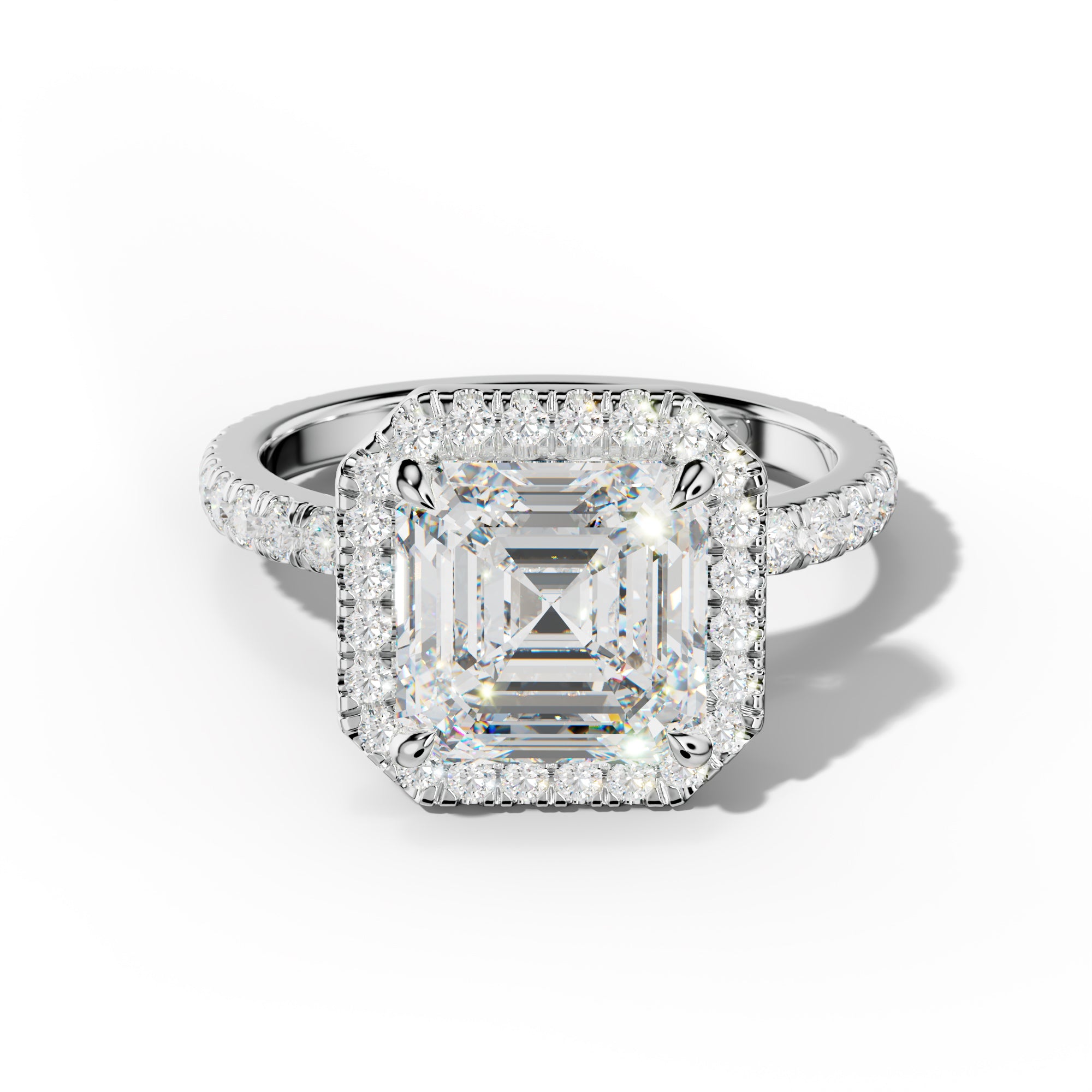 Julia Asscher Cut  Engagement Ring