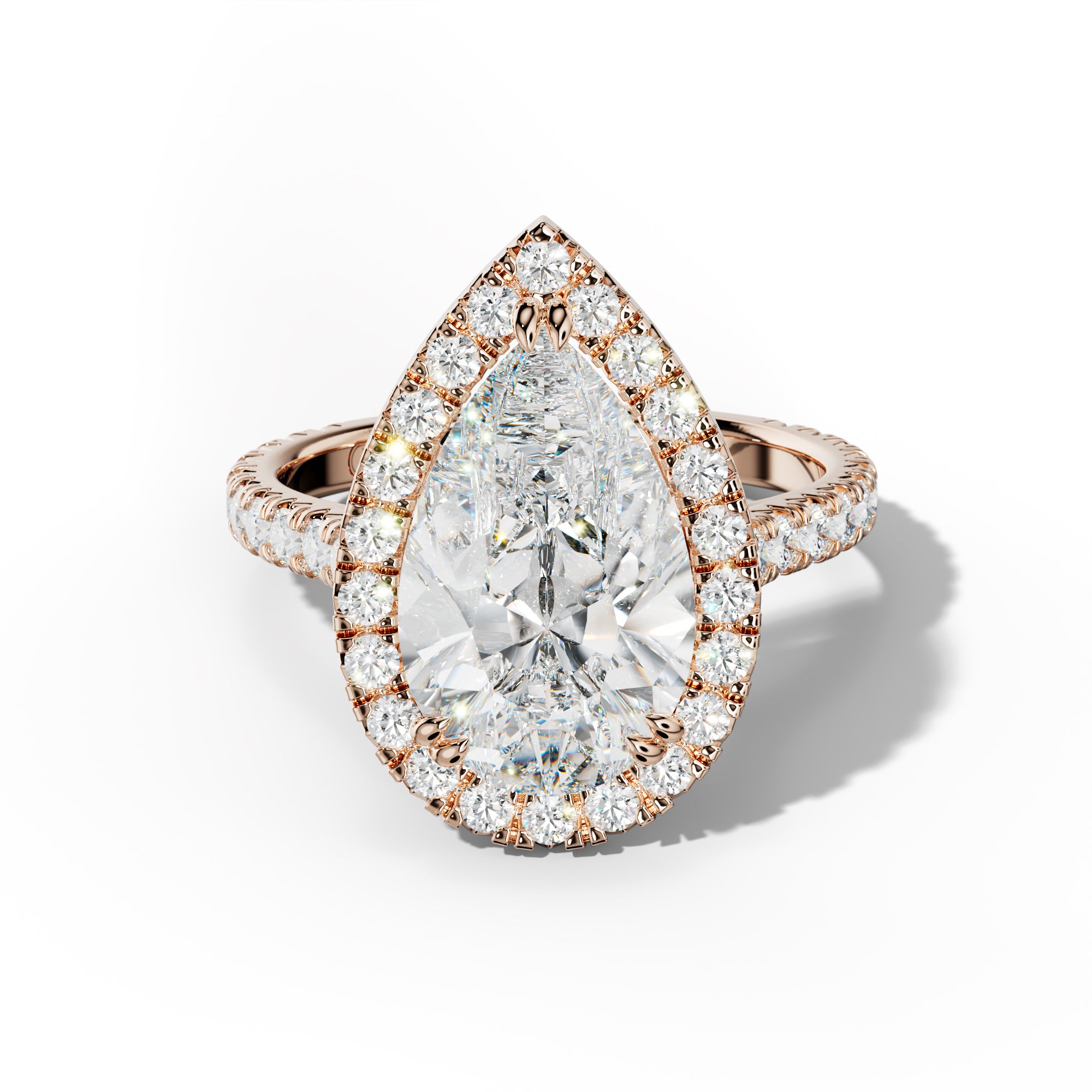 Adeline Pear Shape Engagement Ring French