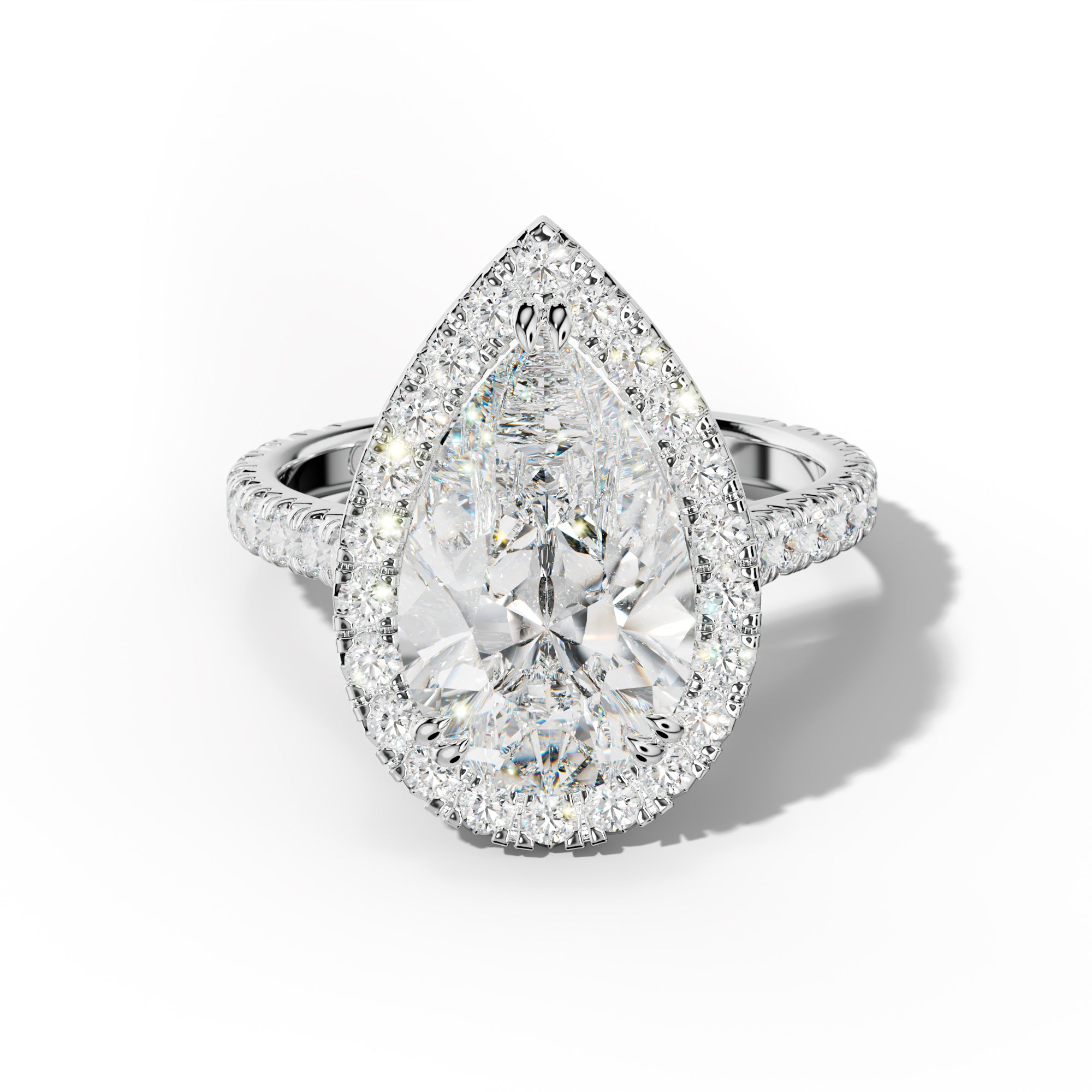 Adeline Pear Shape Engagement Ring French