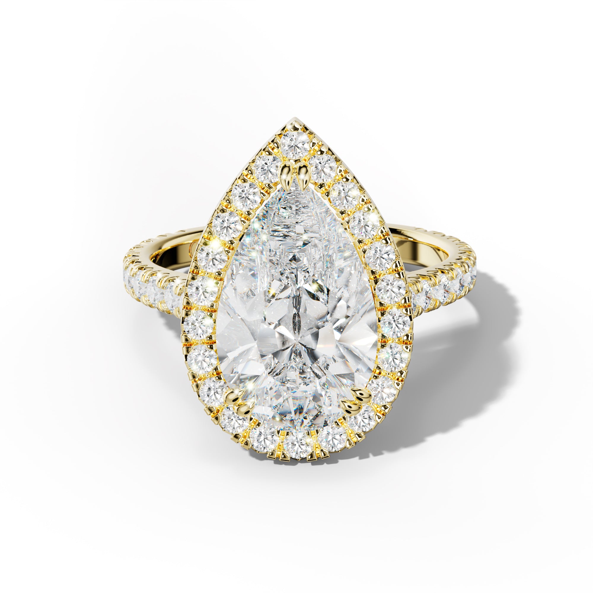 Adeline Pear Shape Engagement Ring French