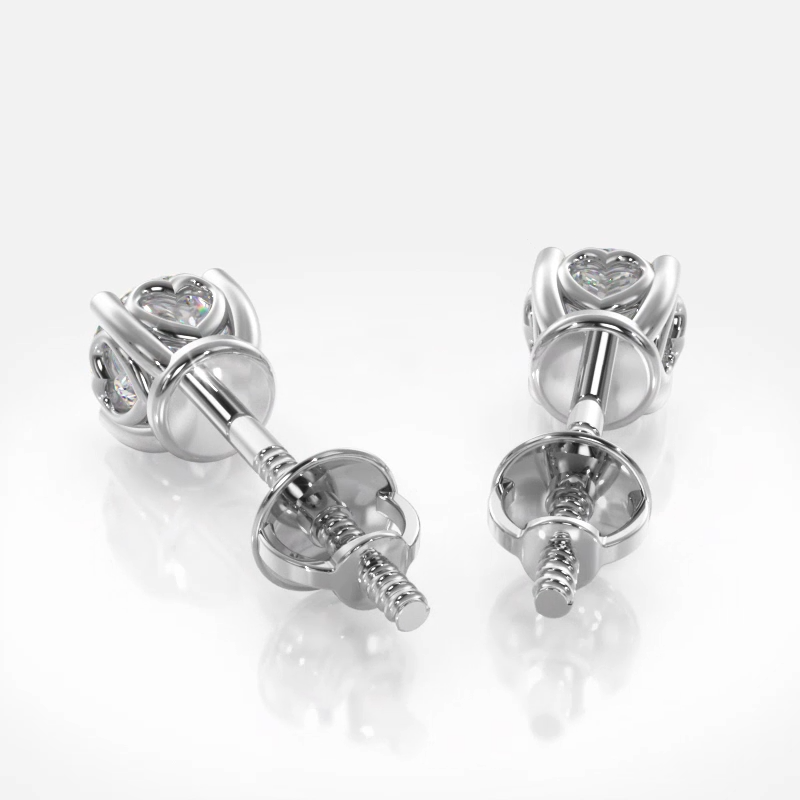 Dearest Sweetheart Diamond Stud Earrings