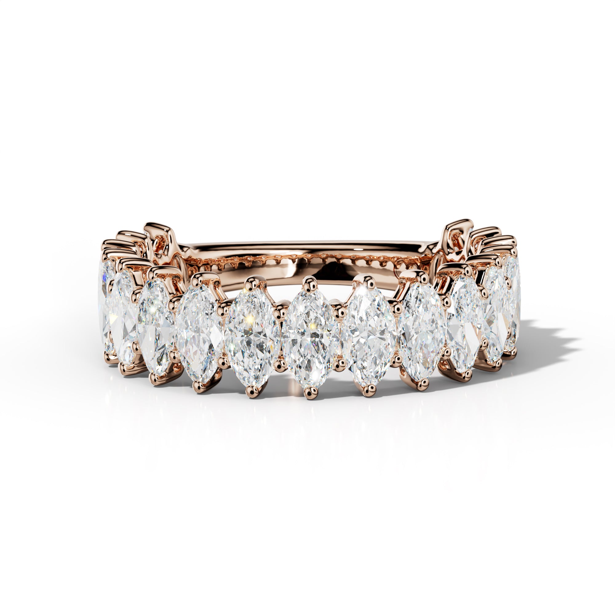 3.0 Carat Marquise Diamond 3/4 Anniversary Band