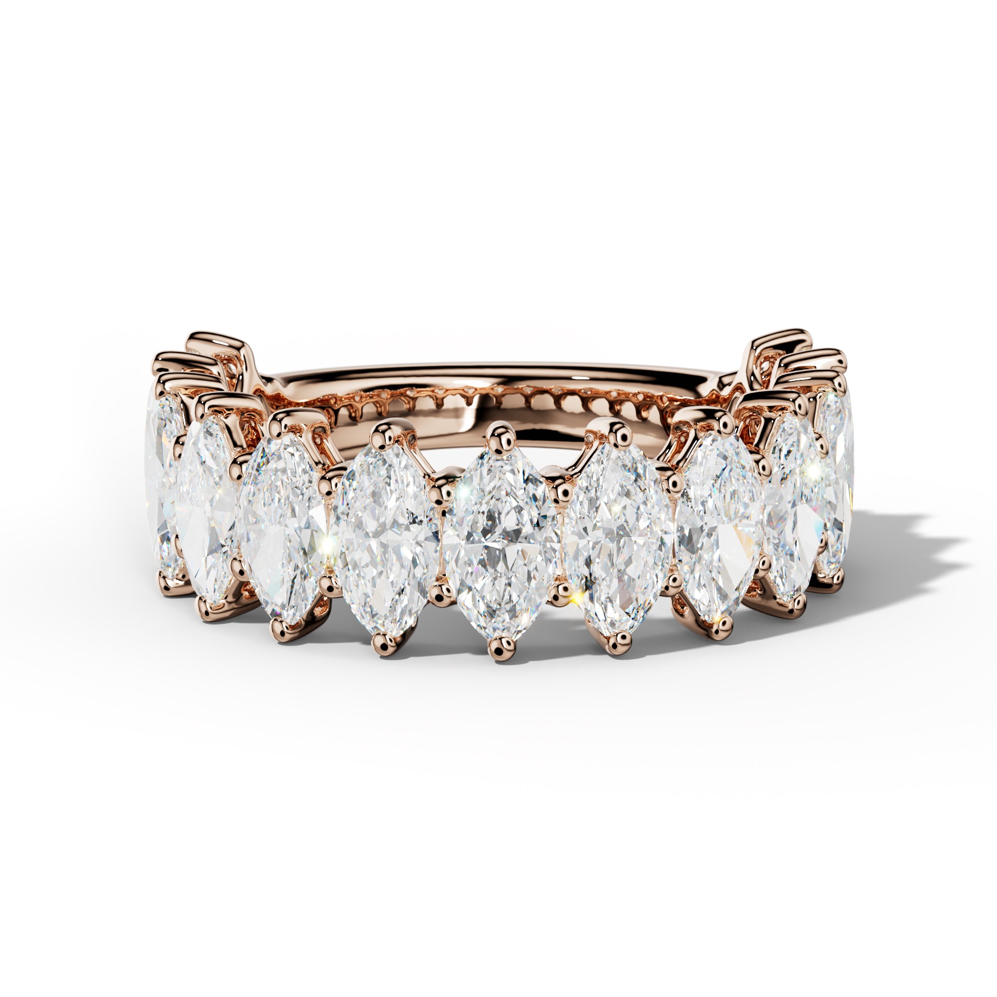 4.0 Carat Marquise Diamond 3/4 Anniversary Band