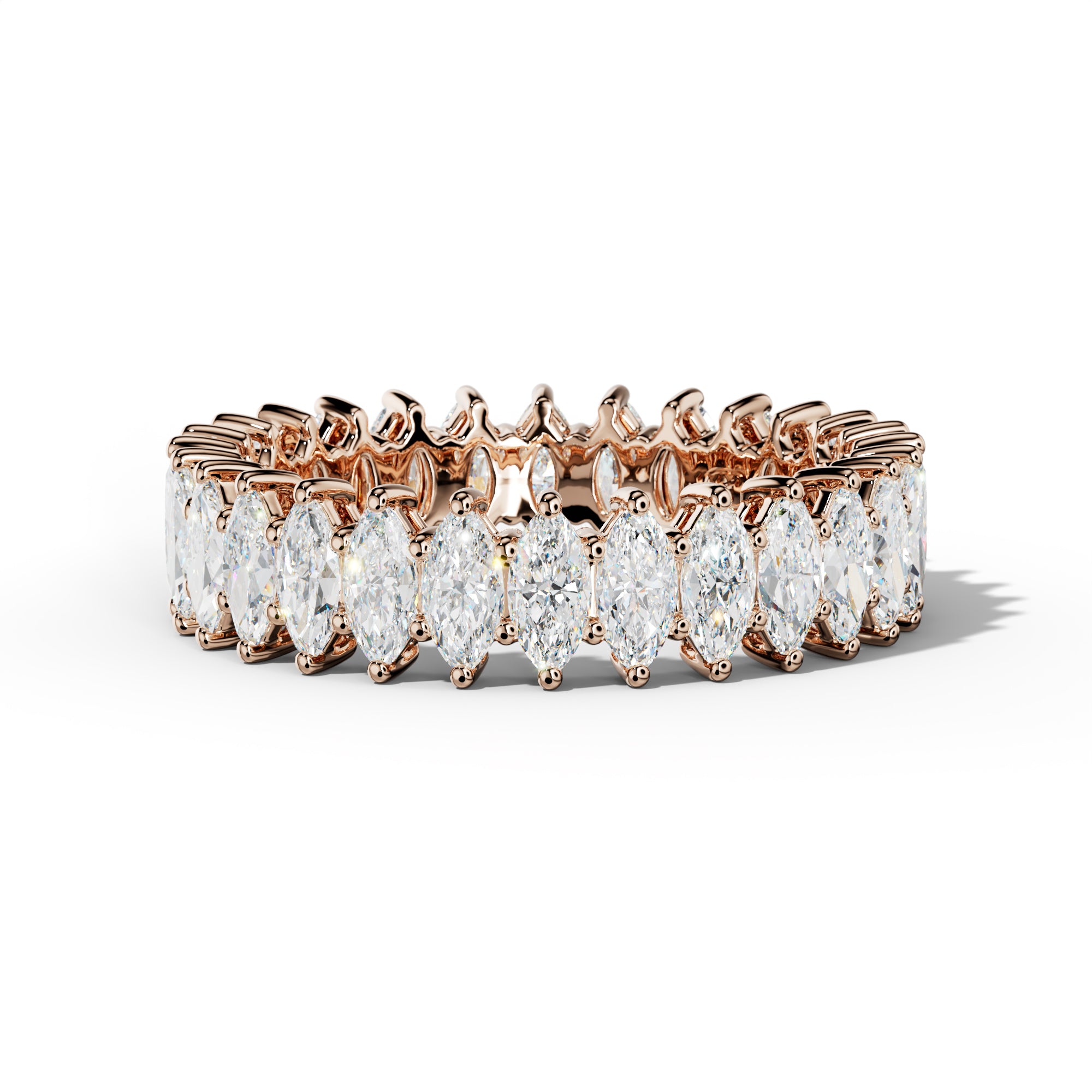 3.0 Carat Marquise Diamond Eternity Band Shared Prong