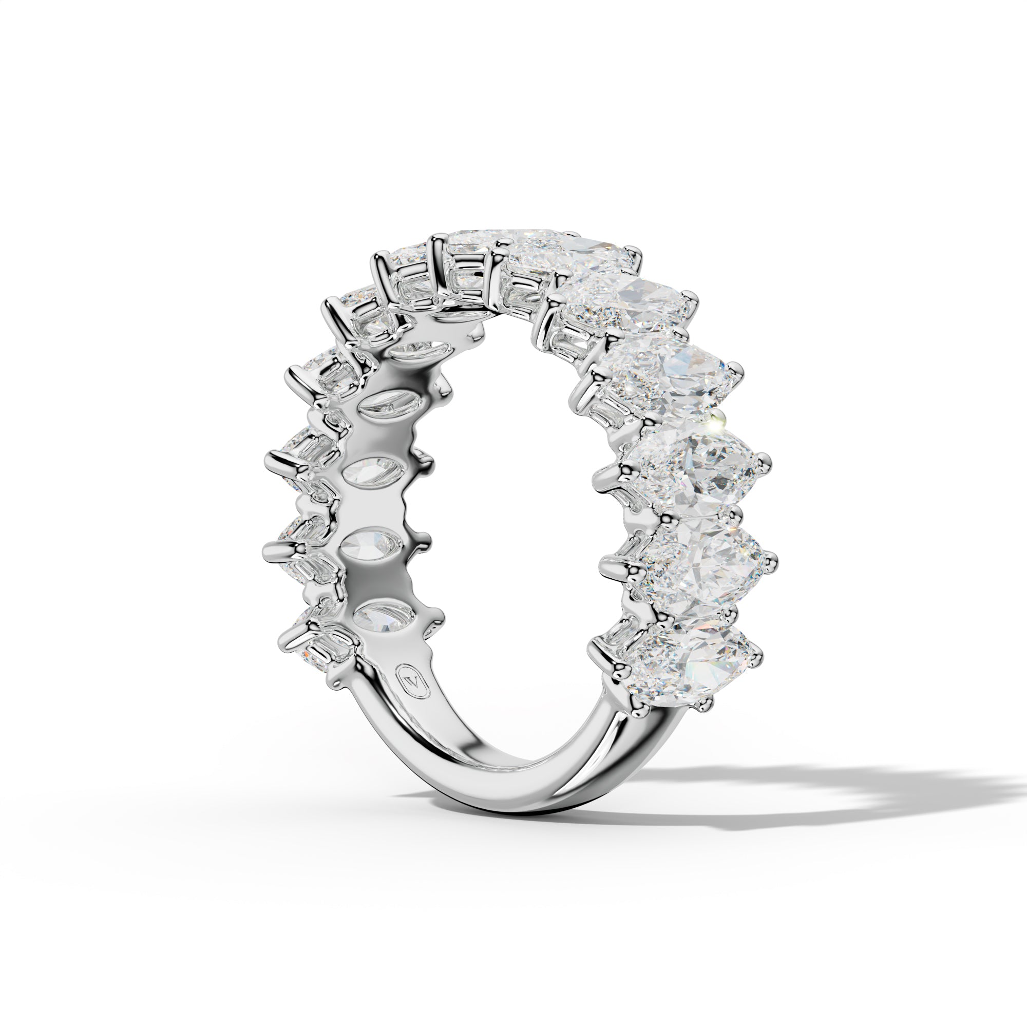 4.0 Carat Marquise Diamond 3/4 Anniversary Band