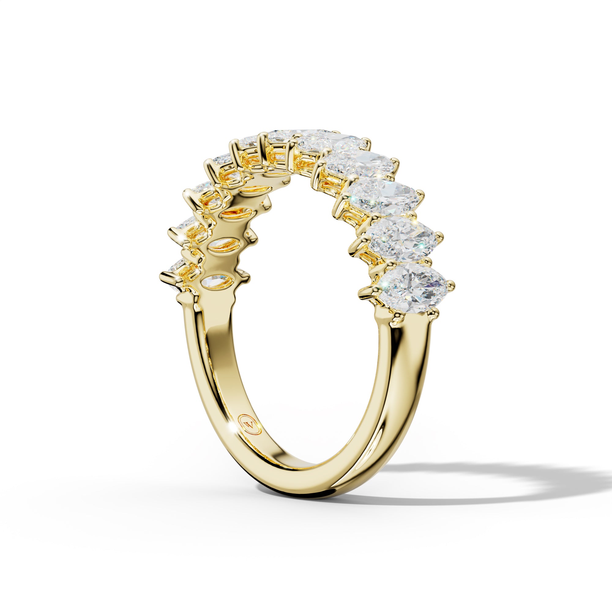 2.0 Carat Marquise Diamond Half Eternity Anniversary Band