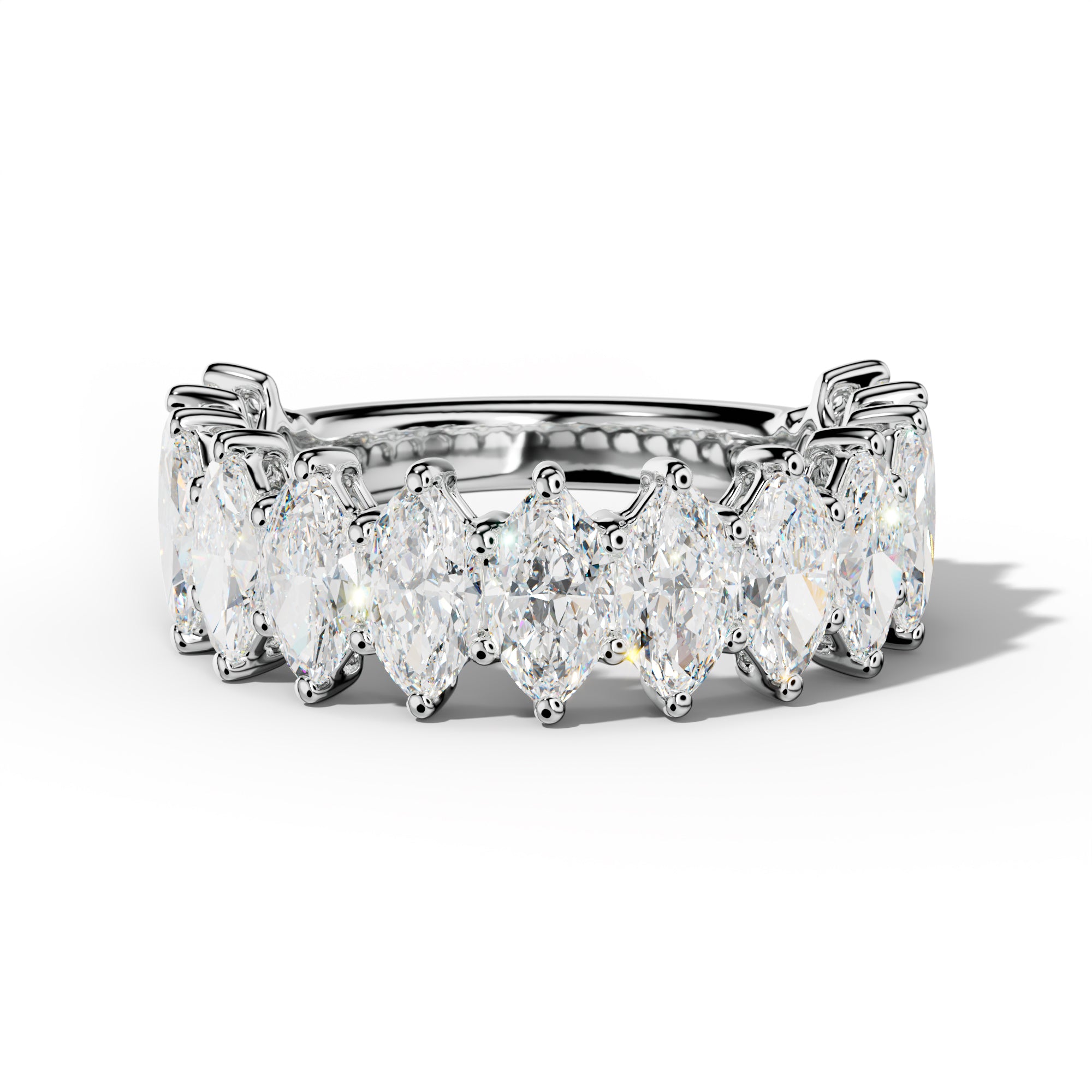 4.0 Carat Marquise Diamond 3/4 Anniversary Band