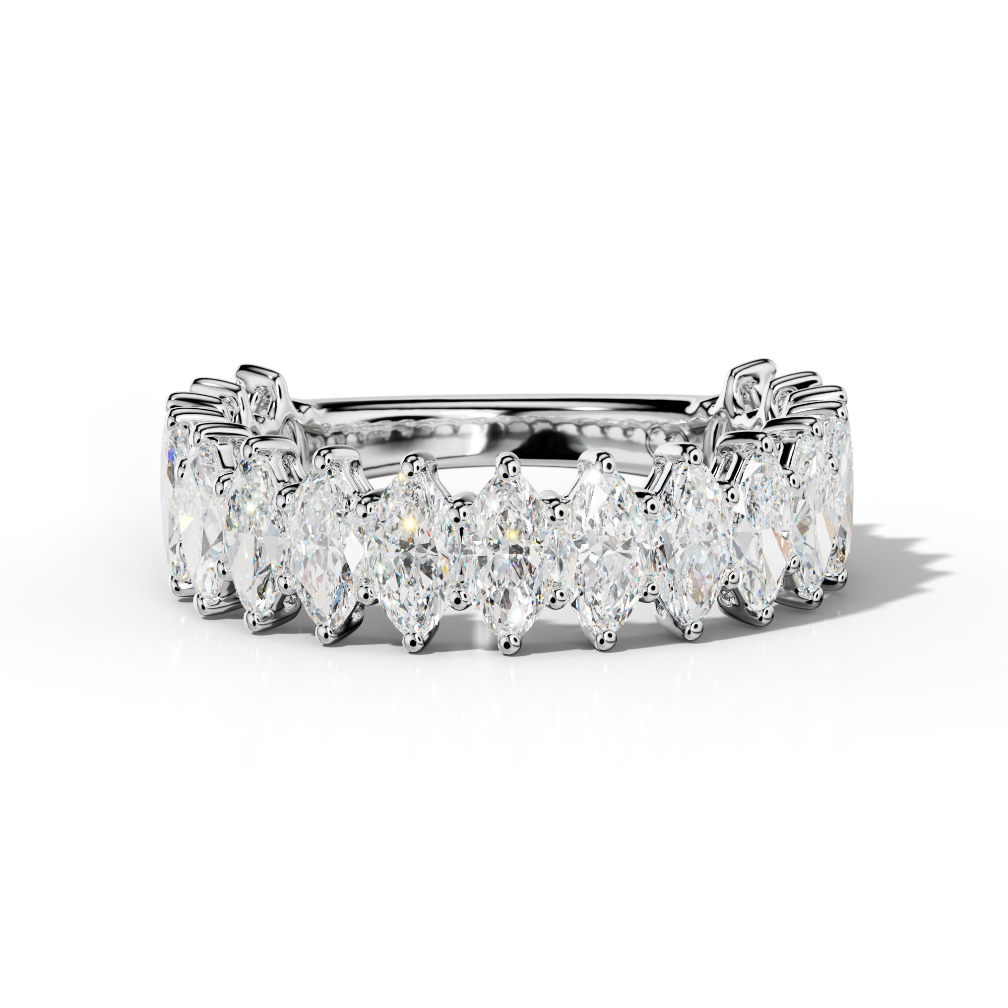 3.0 Carat Marquise Diamond 3/4 Anniversary Band